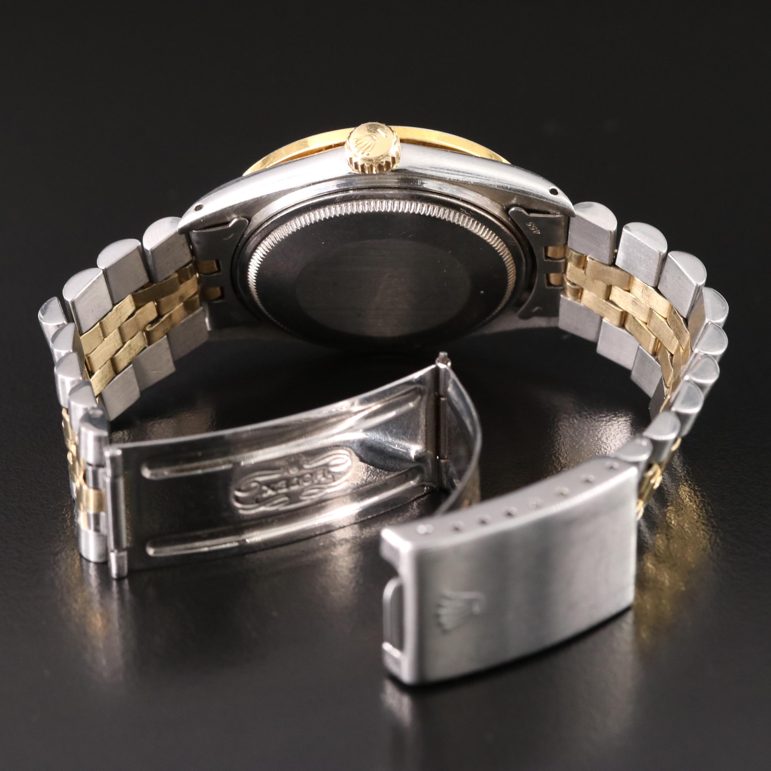 1975 Rolex Datejust 1601 Custom Rhinestone Dial & Diamond Bezel Automatic Watch