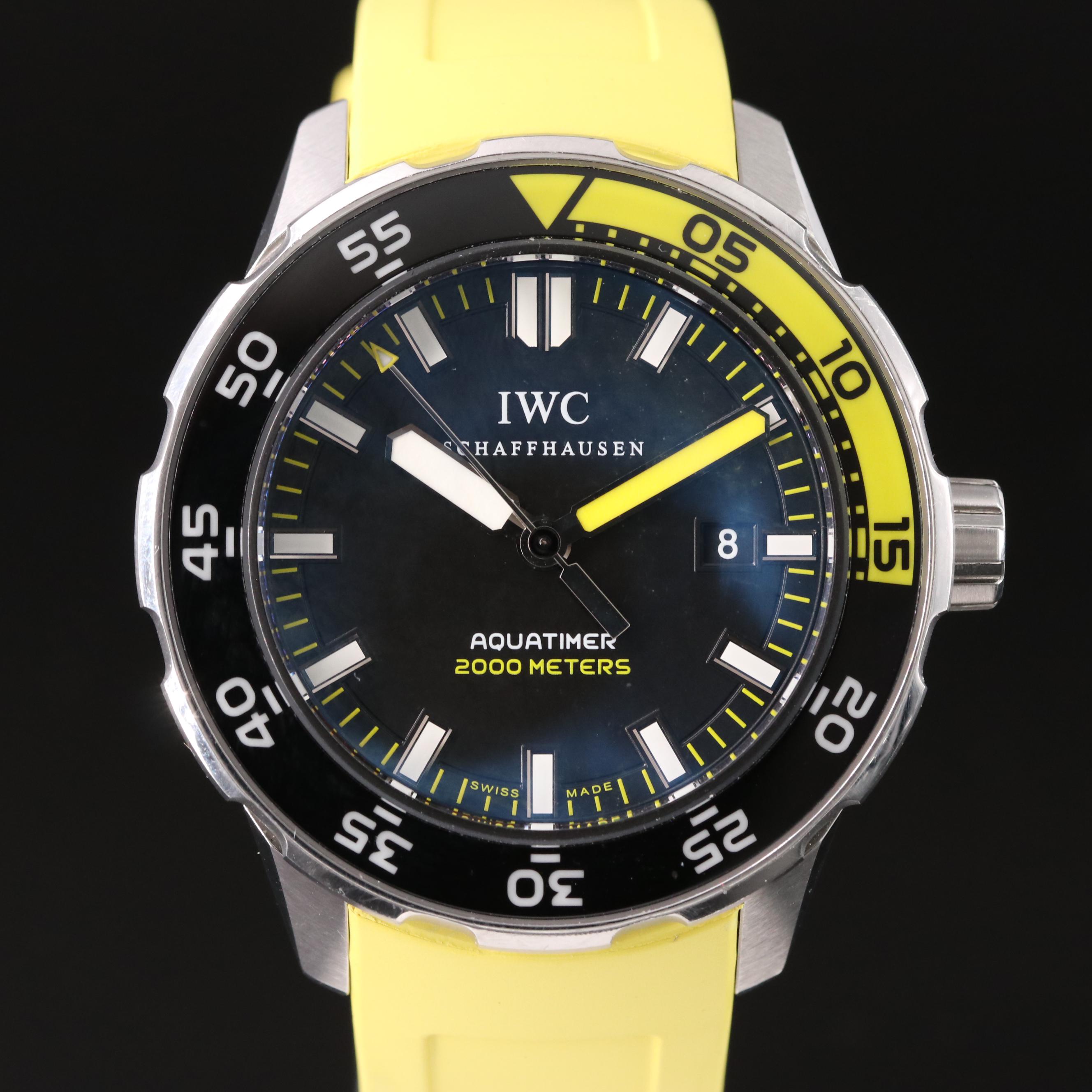 IWC Aquatimer Diver Yellow and Black Steel 44mm Automatic Watch