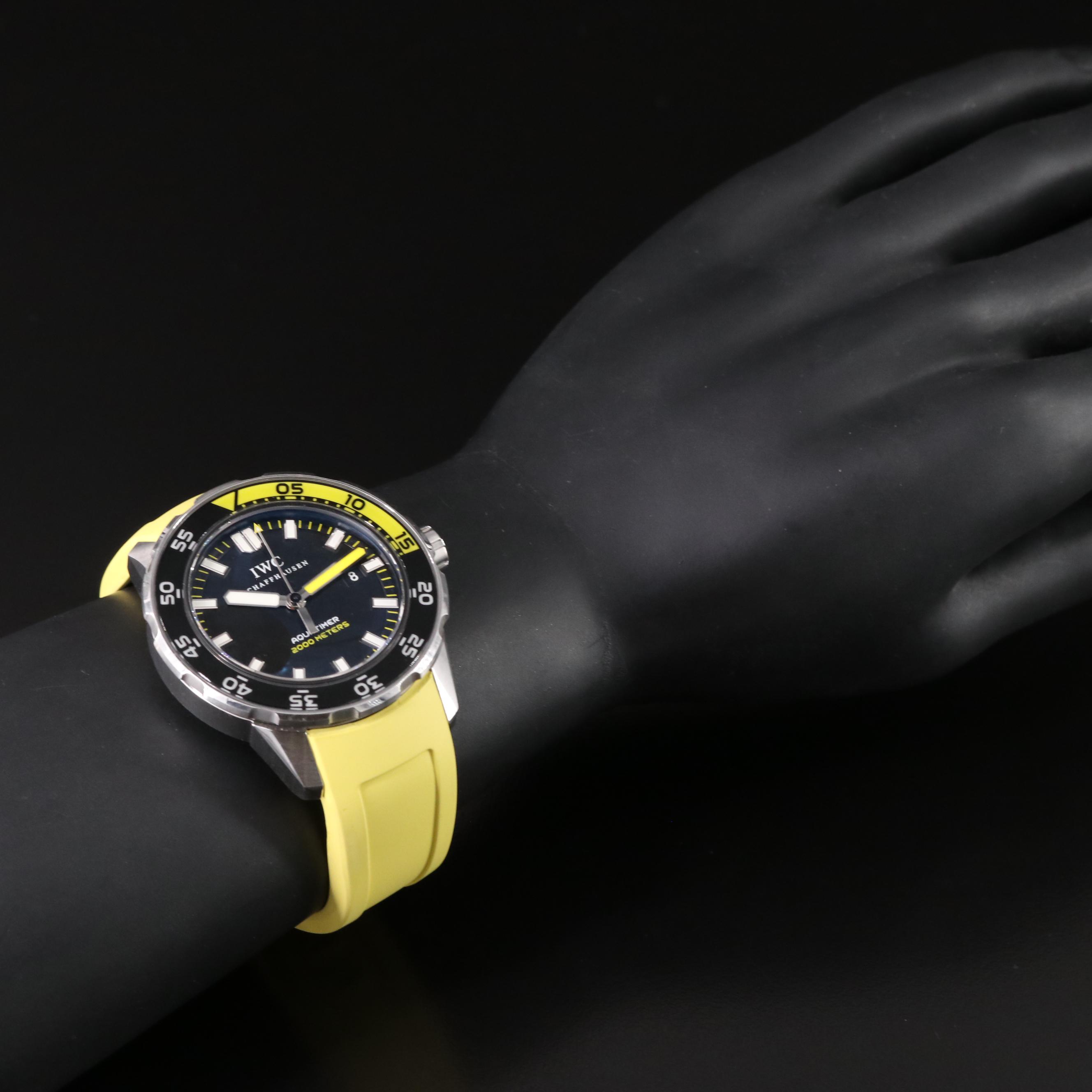 IWC Aquatimer Diver Yellow and Black Steel 44mm Automatic Watch