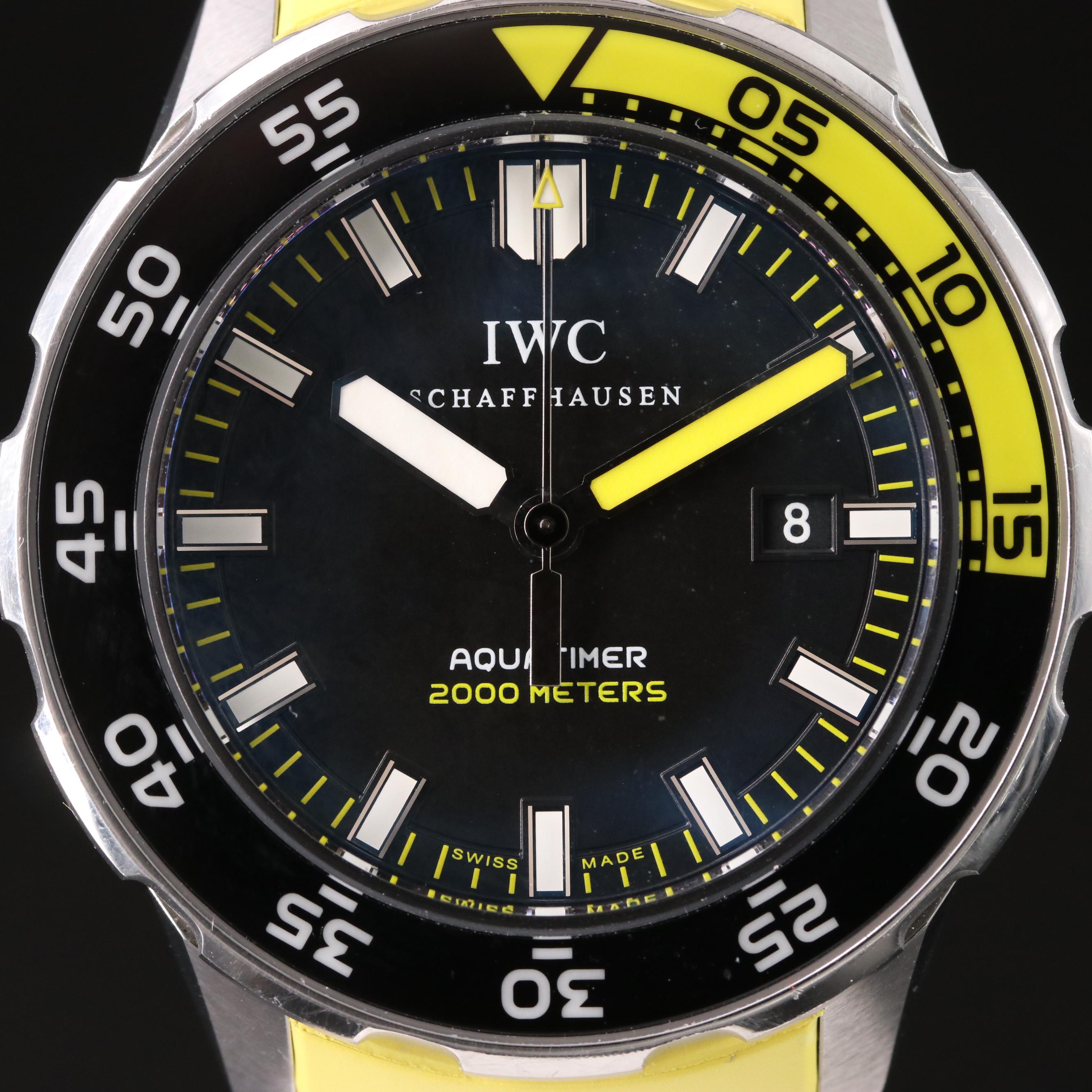 IWC Aquatimer Diver Yellow and Black Steel 44mm Automatic Watch