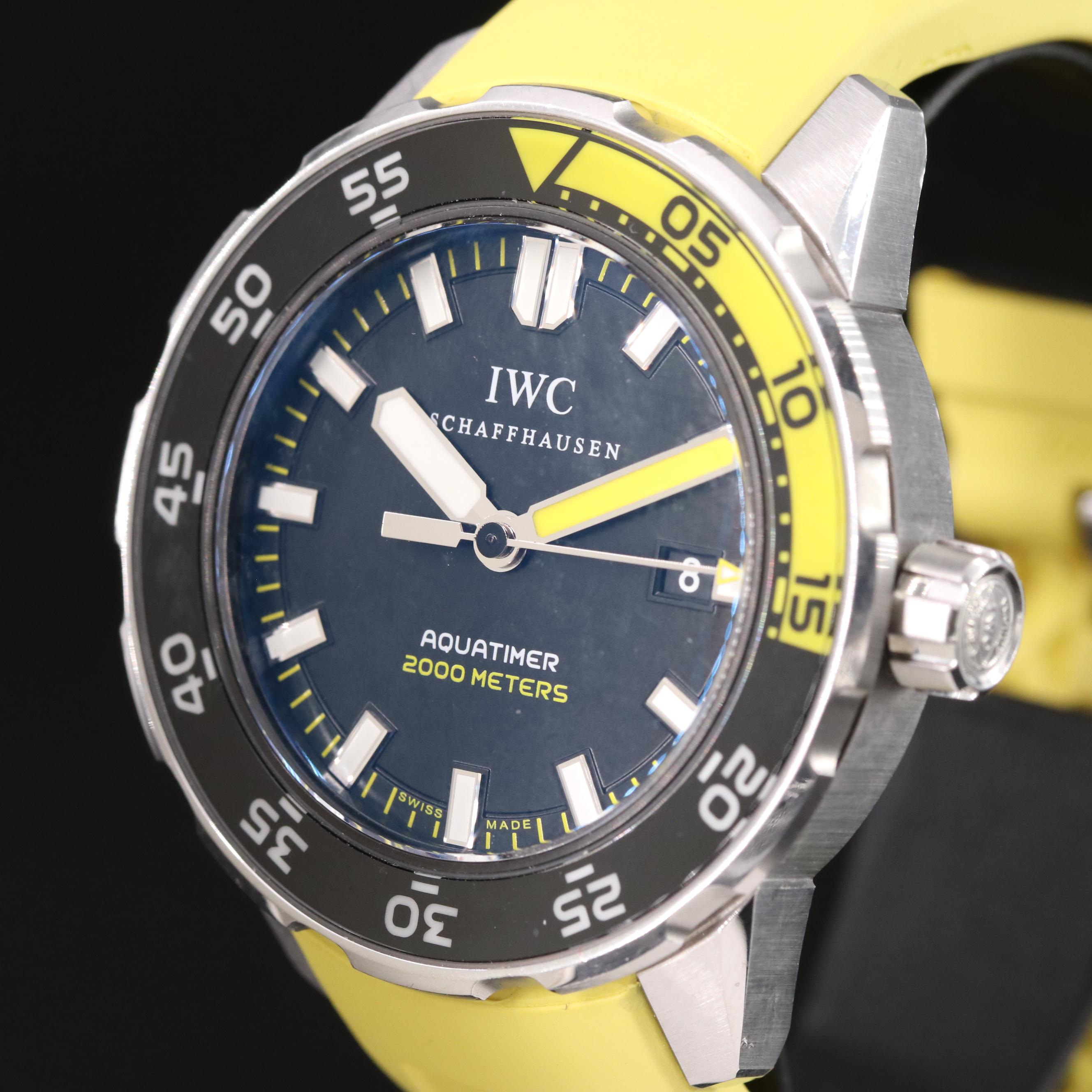 IWC Aquatimer Diver Yellow and Black Steel 44mm Automatic Watch