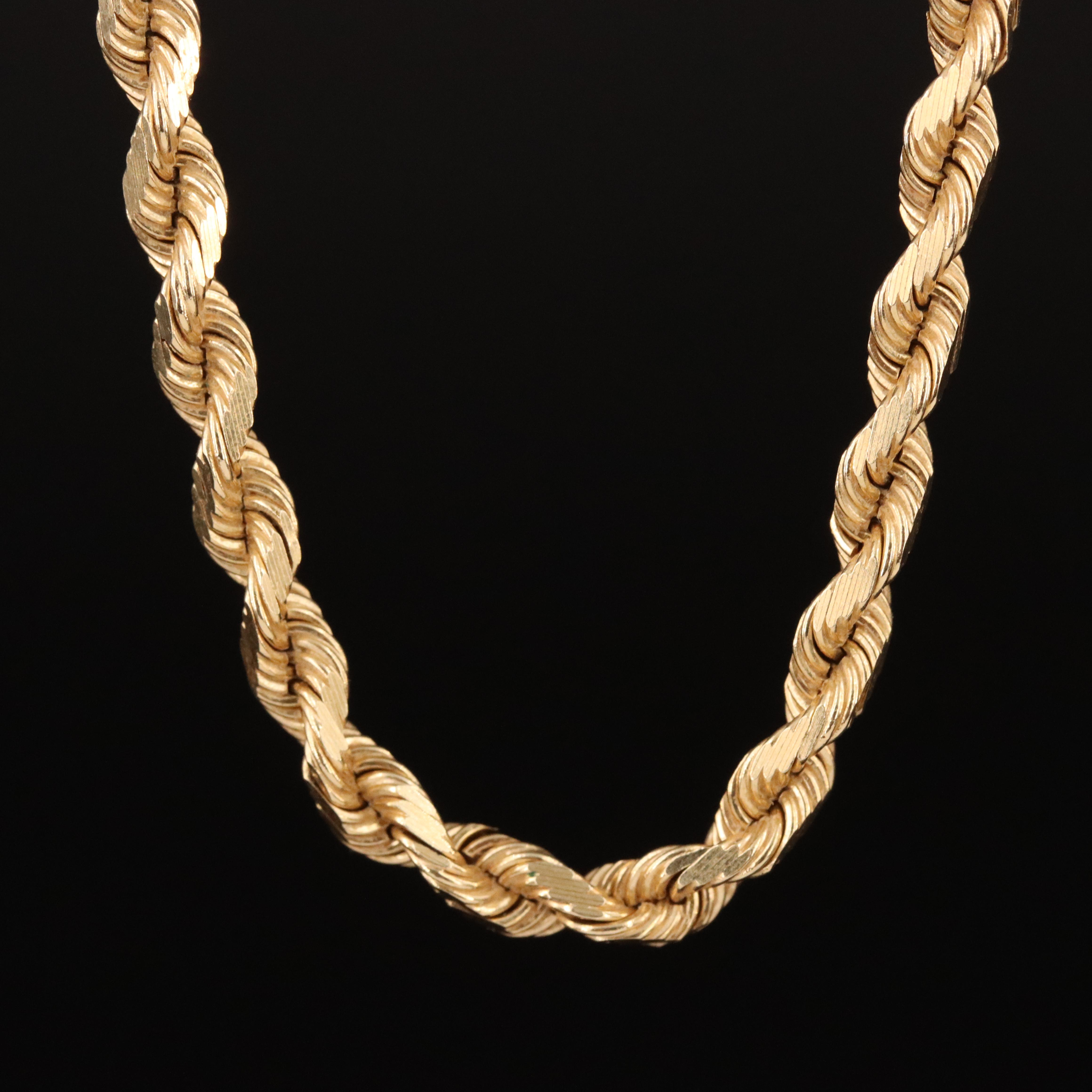 14K Rope Chain Necklace