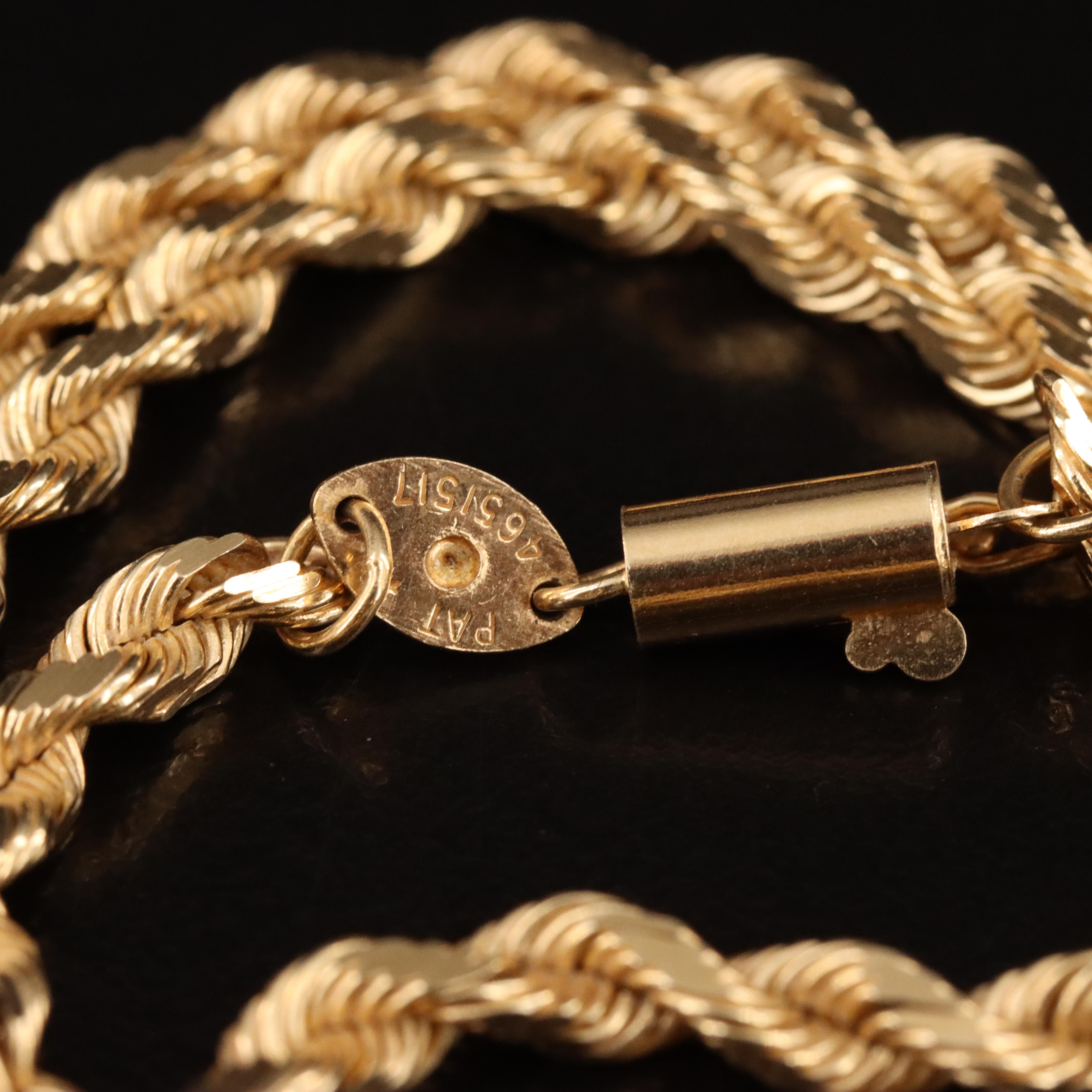 14K Rope Chain Necklace