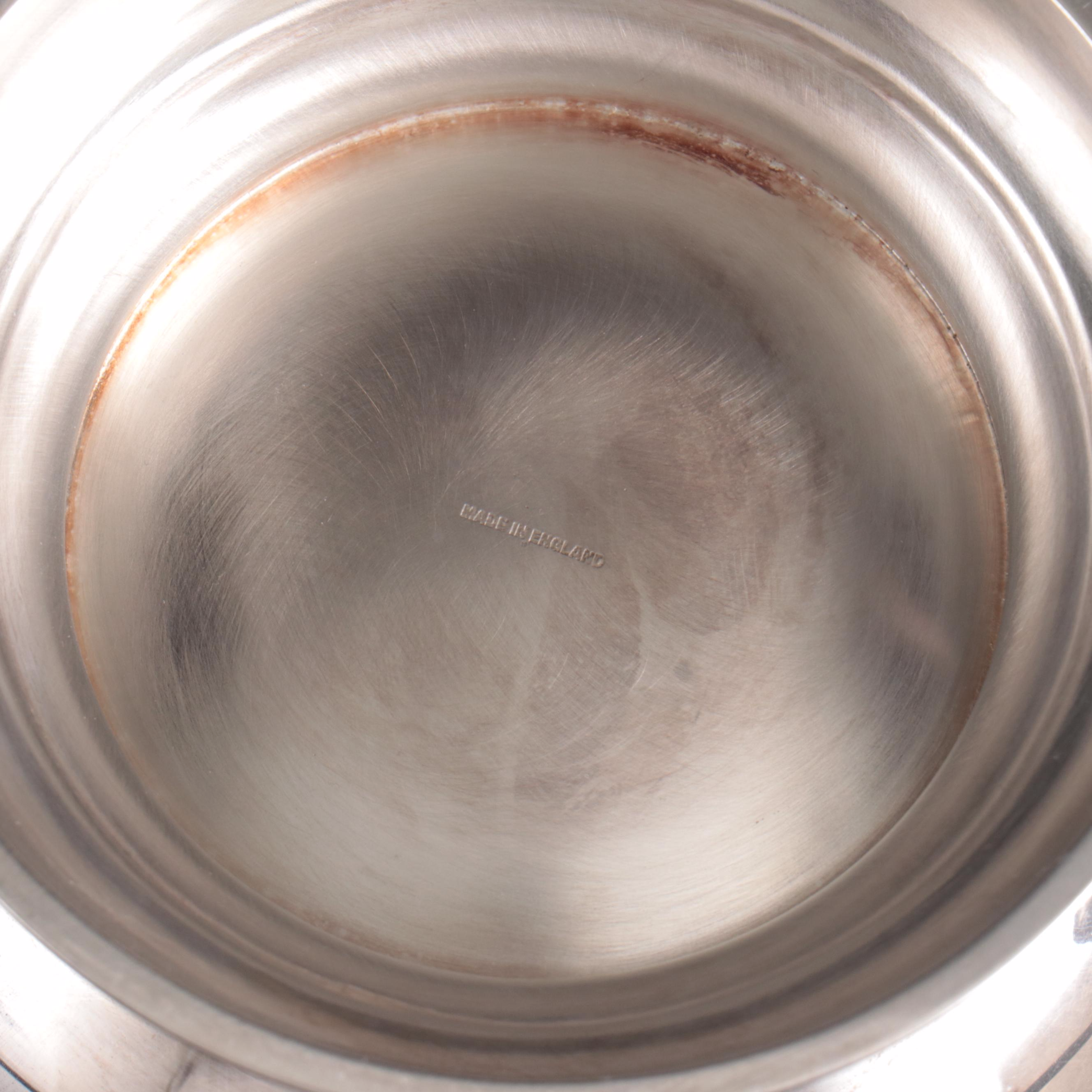 Ellis-Barker Etched Silver Plate Ewer with Wallace Tray and Assorted Serveware