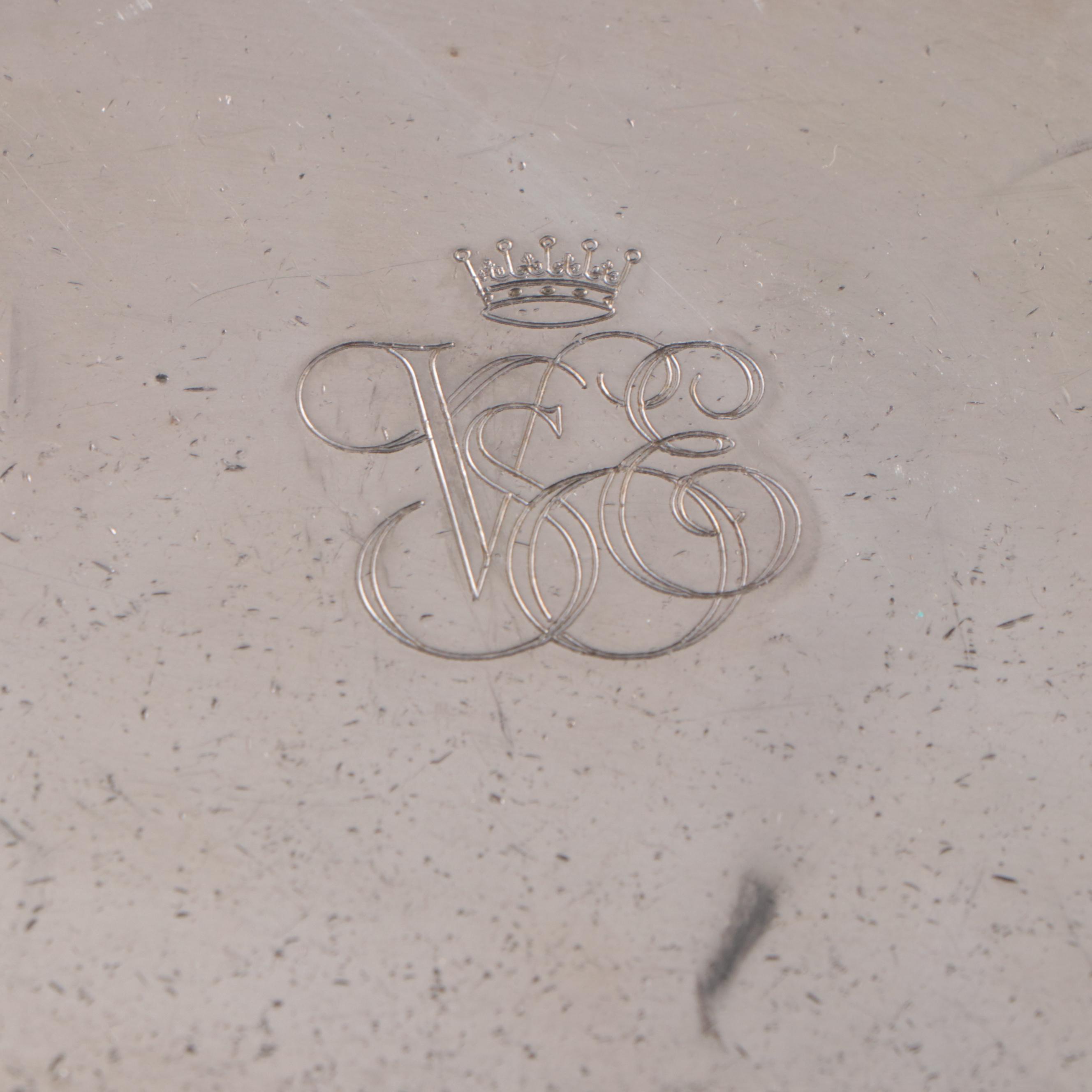 Ellis-Barker Etched Silver Plate Ewer with Wallace Tray and Assorted Serveware