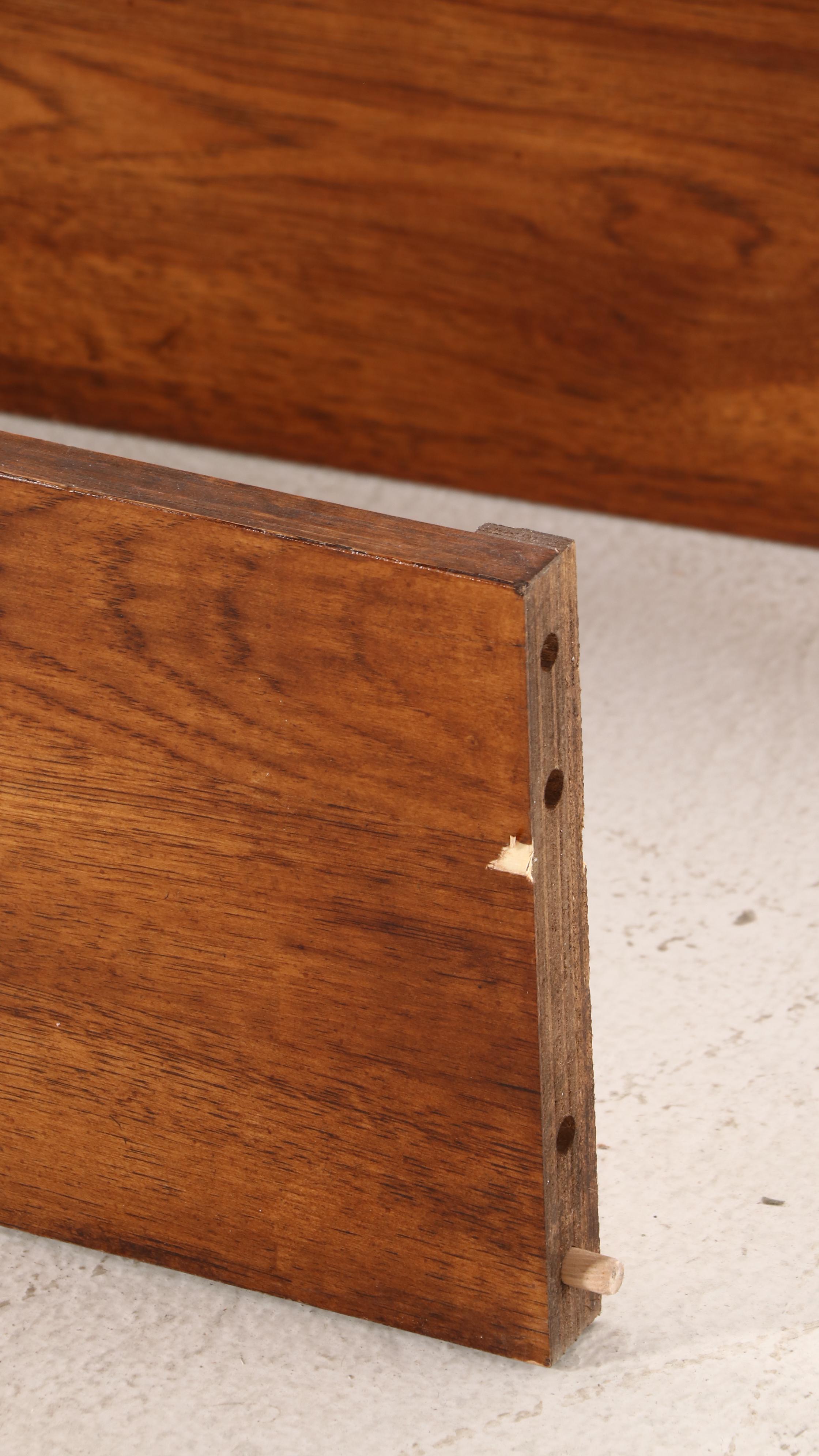 Louis XV Style Oak and Burl Wood King Sized Bed Frame