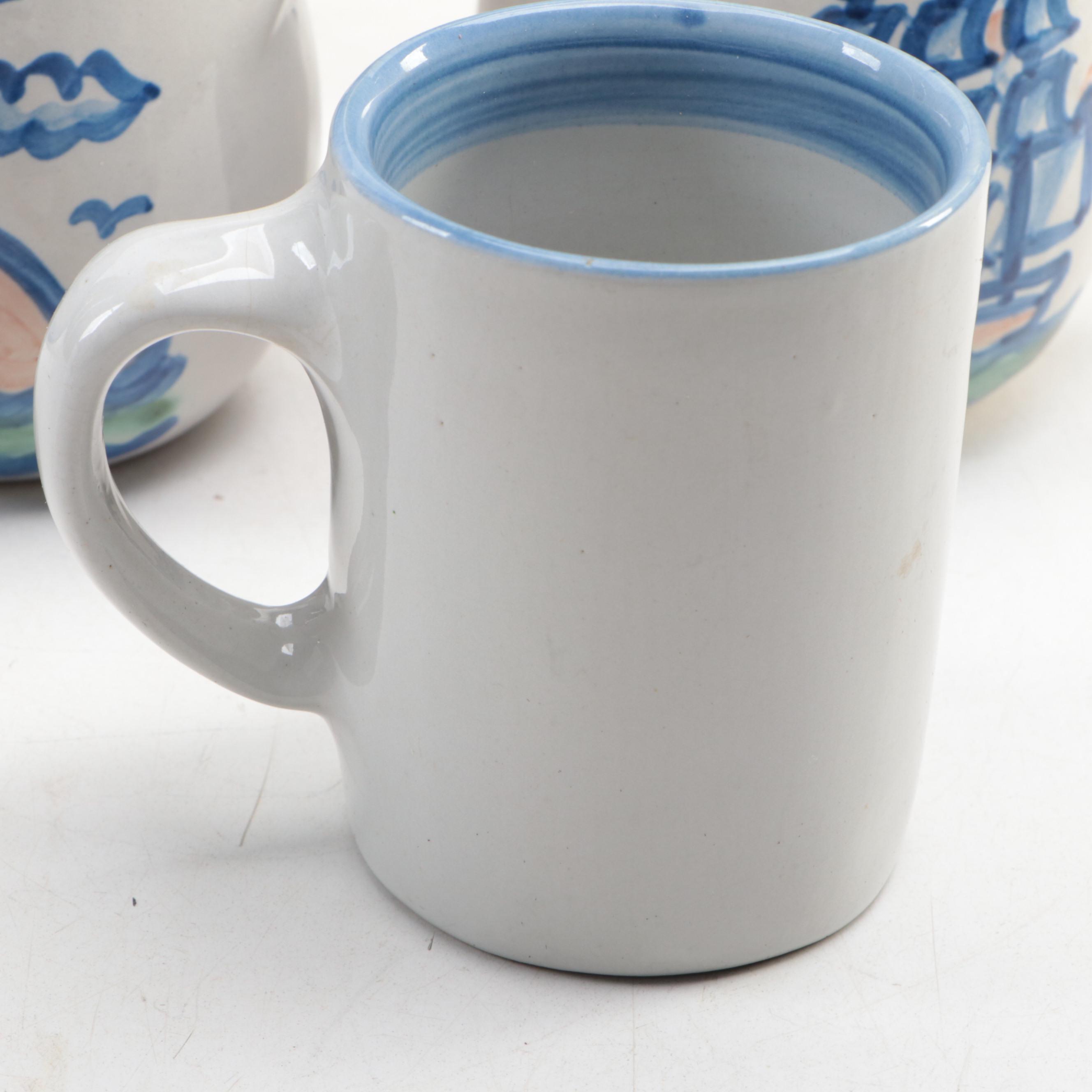 M. A. Hadley Stoneware "Ship & Whale" Dinnerware, 1994–2022