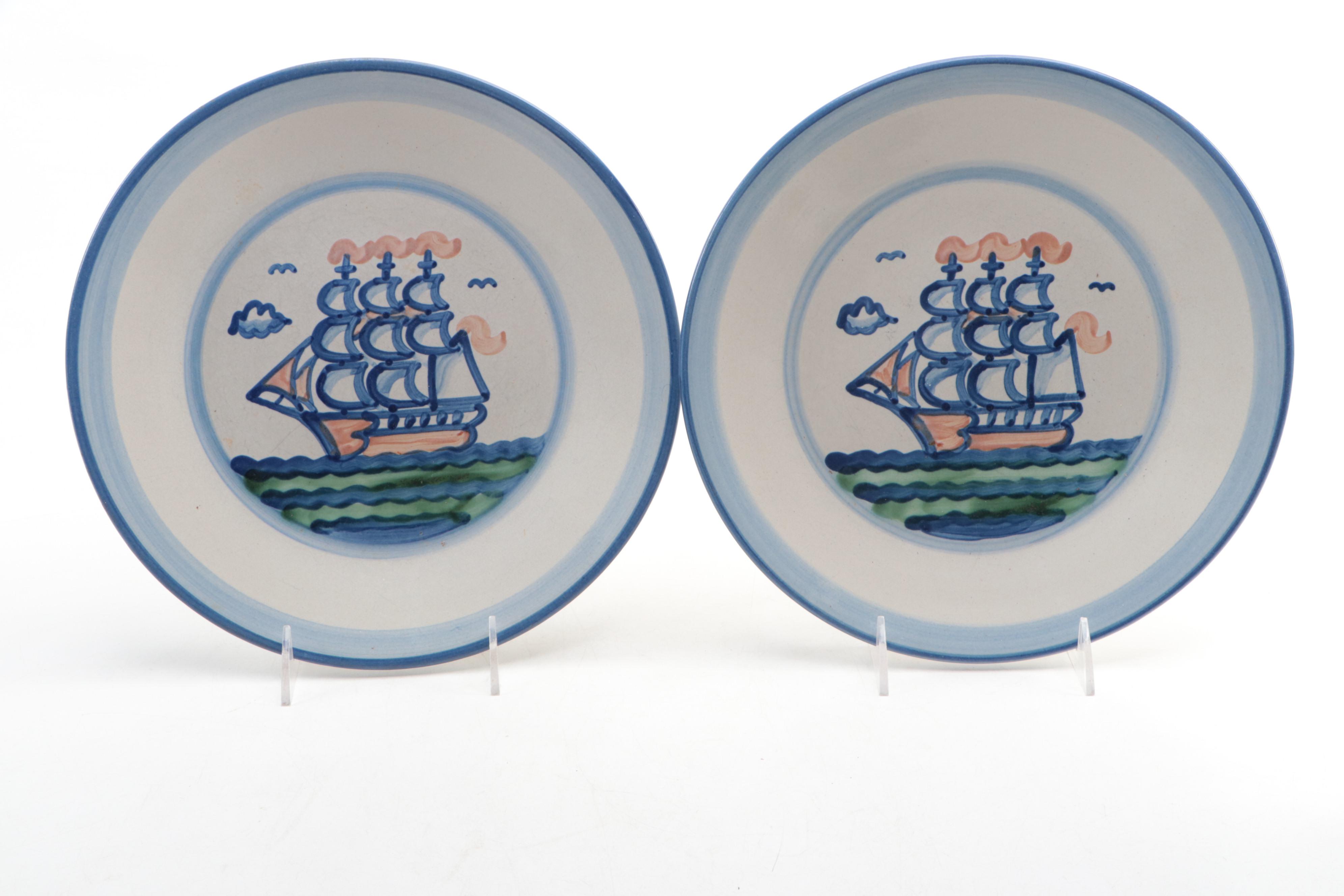 M. A. Hadley Stoneware "Ship & Whale" Dinnerware, 1994–2022