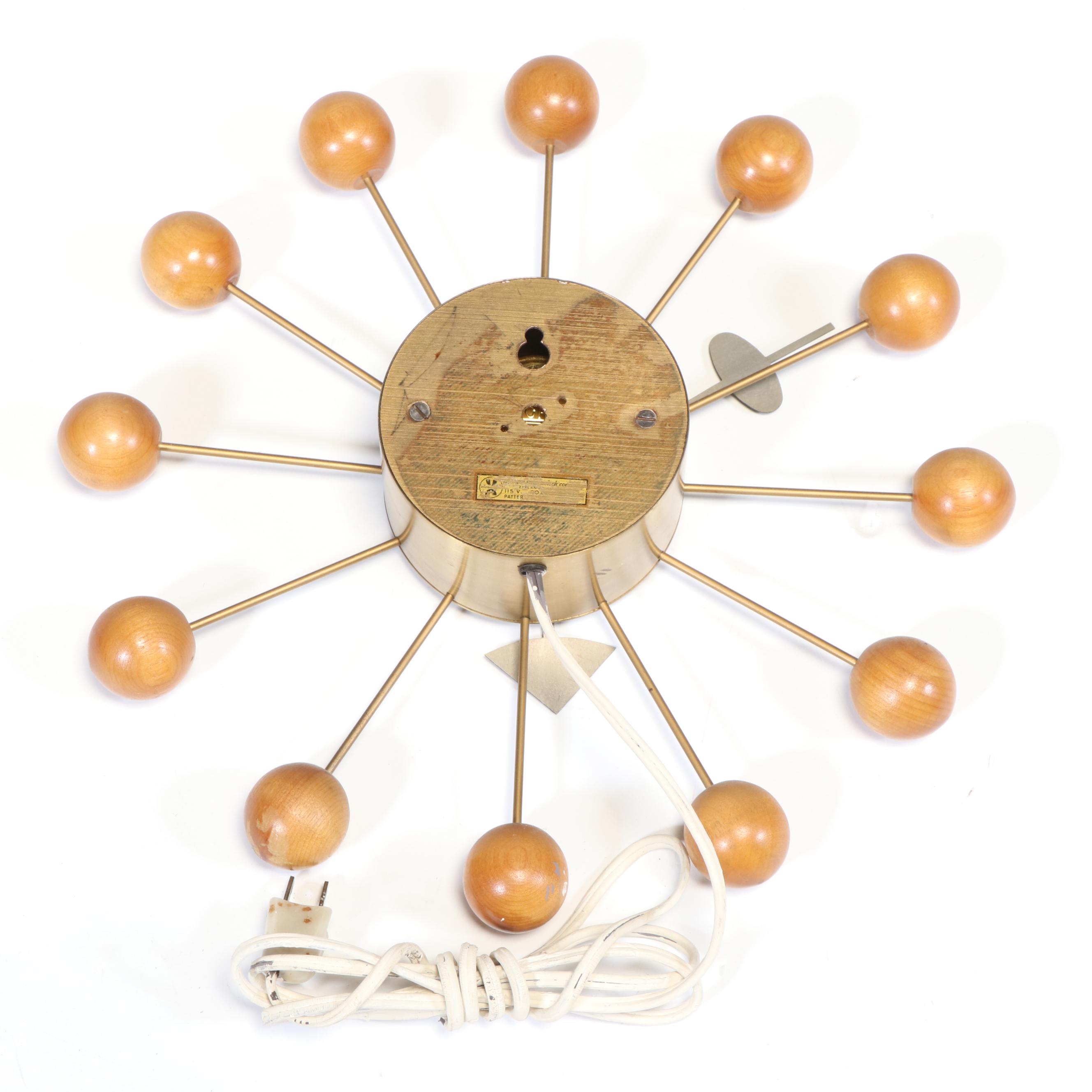 Mid Century Modern George Nelson & Associates Ball Wall Clock