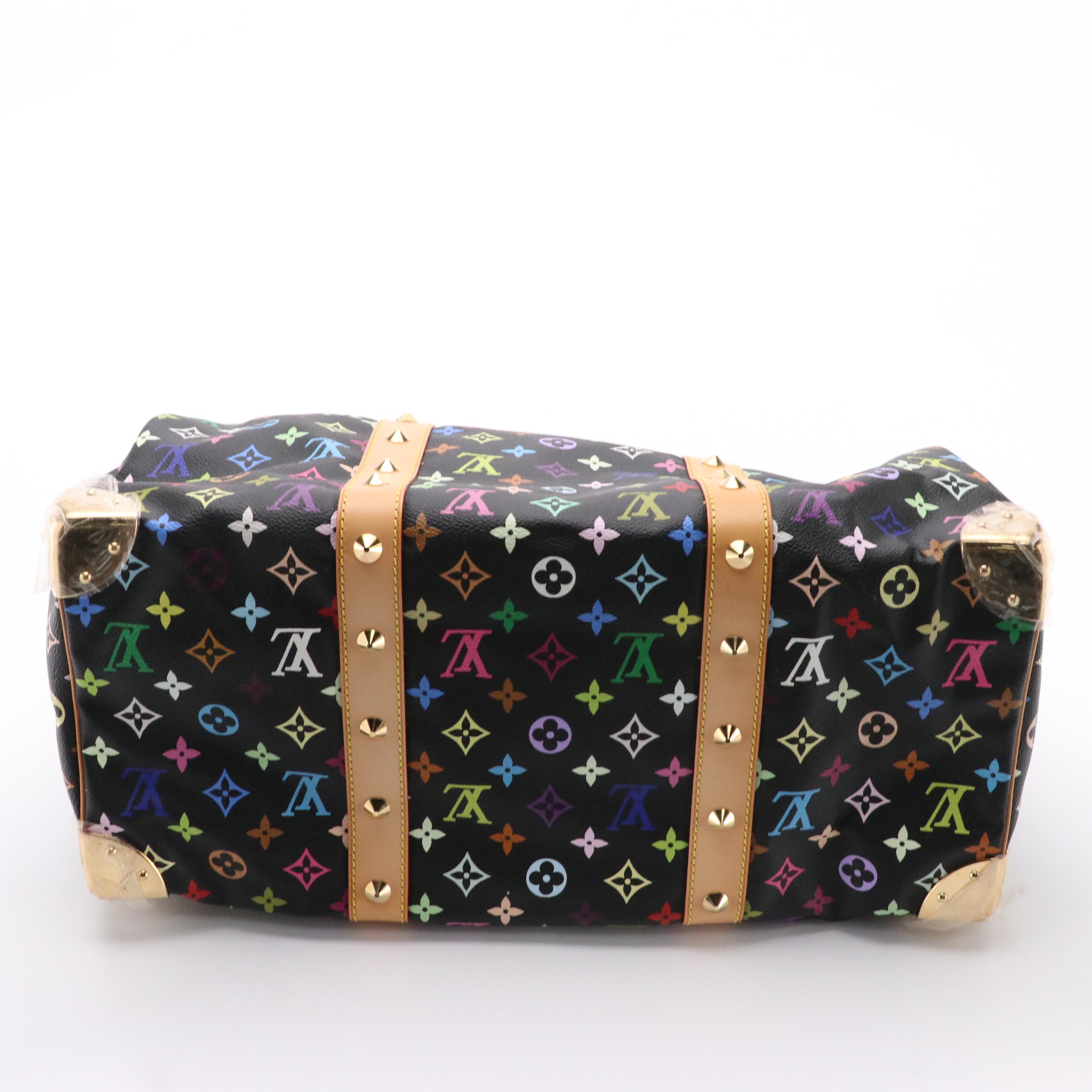 Louis Vuitton x Takashi Murakami Keepall 45 in Black Monogram Multicolore