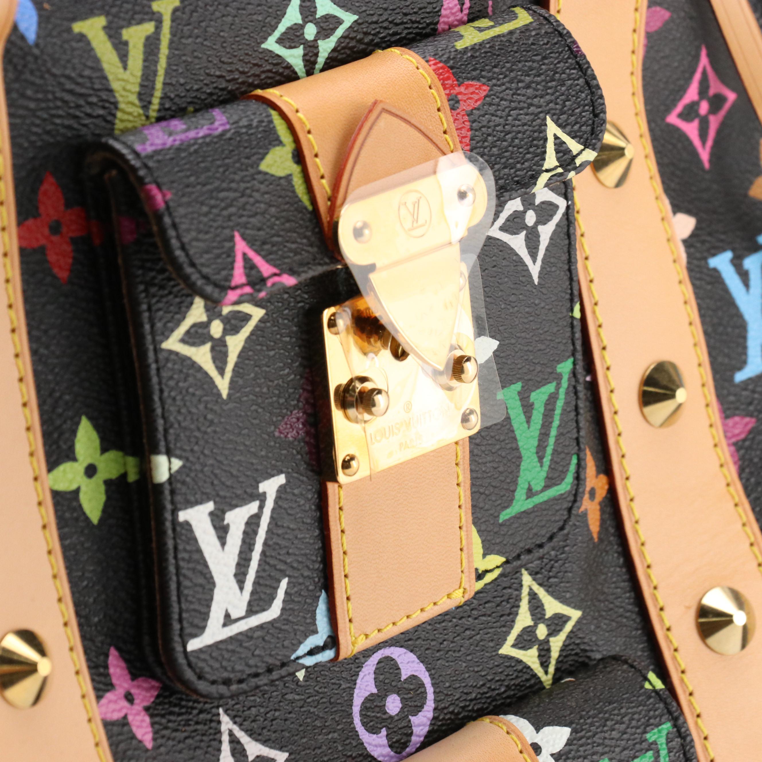 Louis Vuitton x Takashi Murakami Keepall 45 in Black Monogram Multicolore