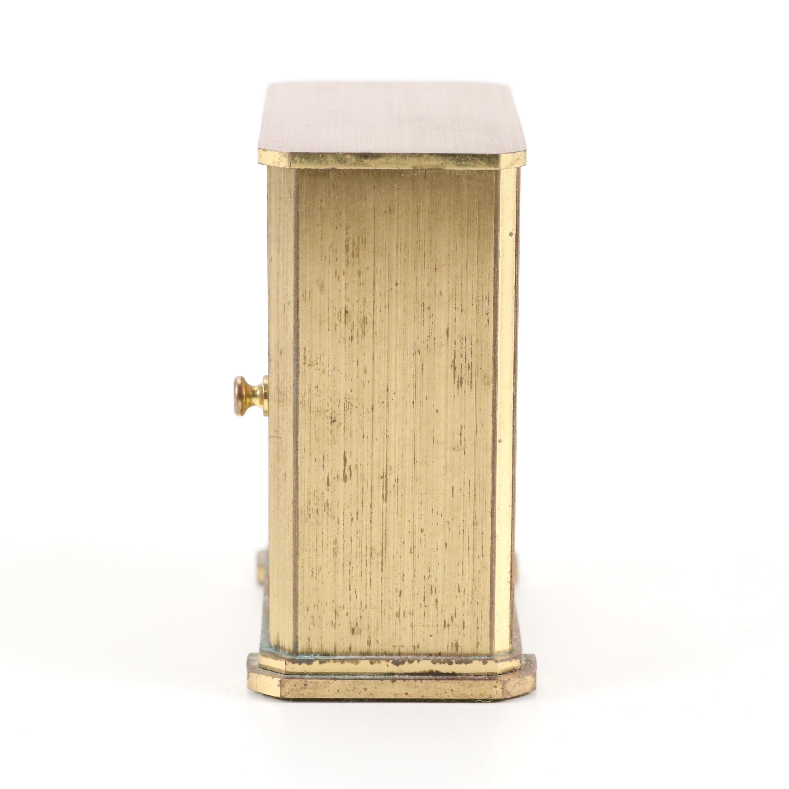 Tiffany & Co. "Portfolio" Brass Desk Clock