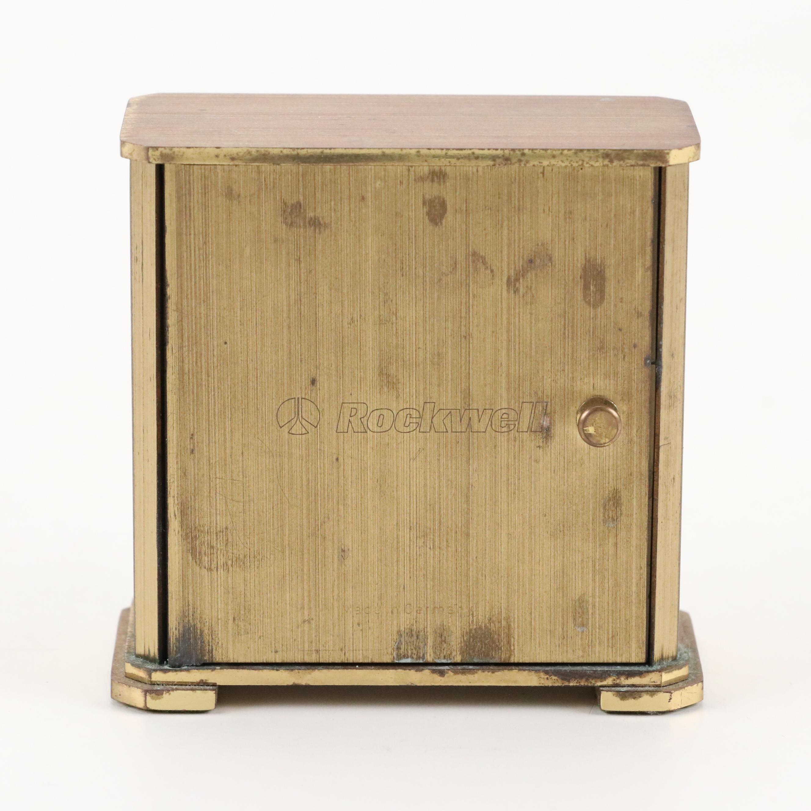 Tiffany & Co. "Portfolio" Brass Desk Clock