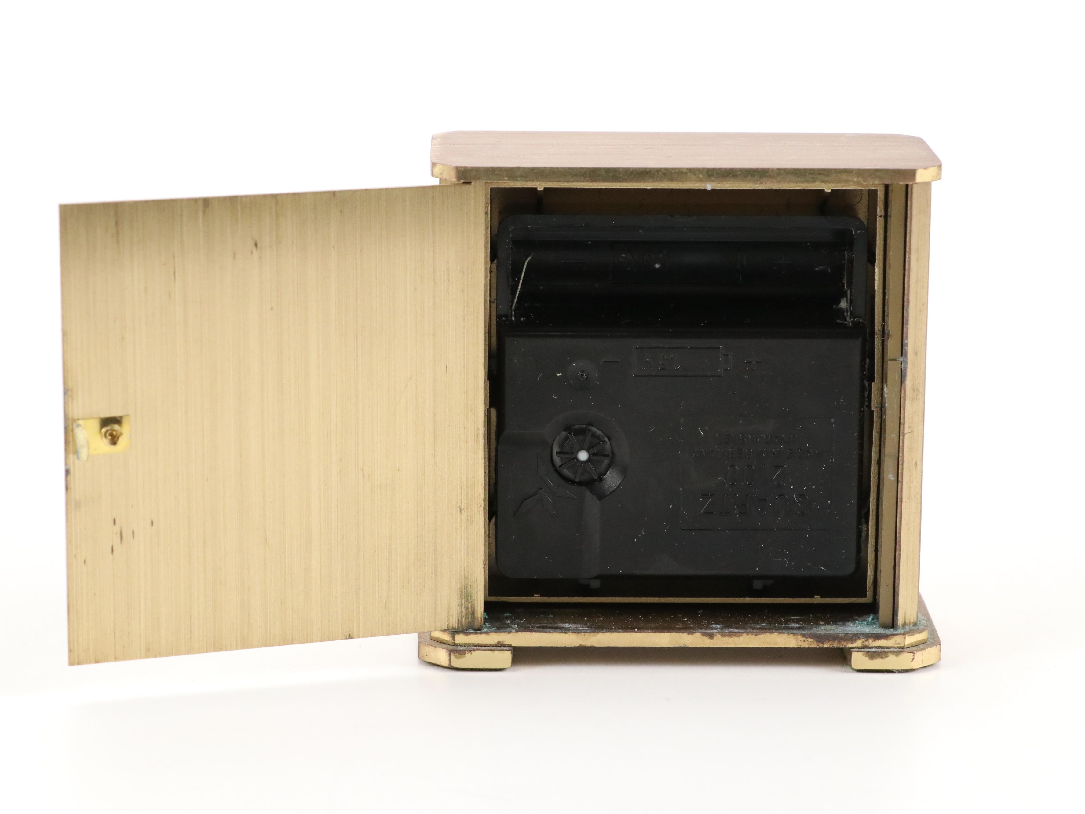 Tiffany & Co. "Portfolio" Brass Desk Clock