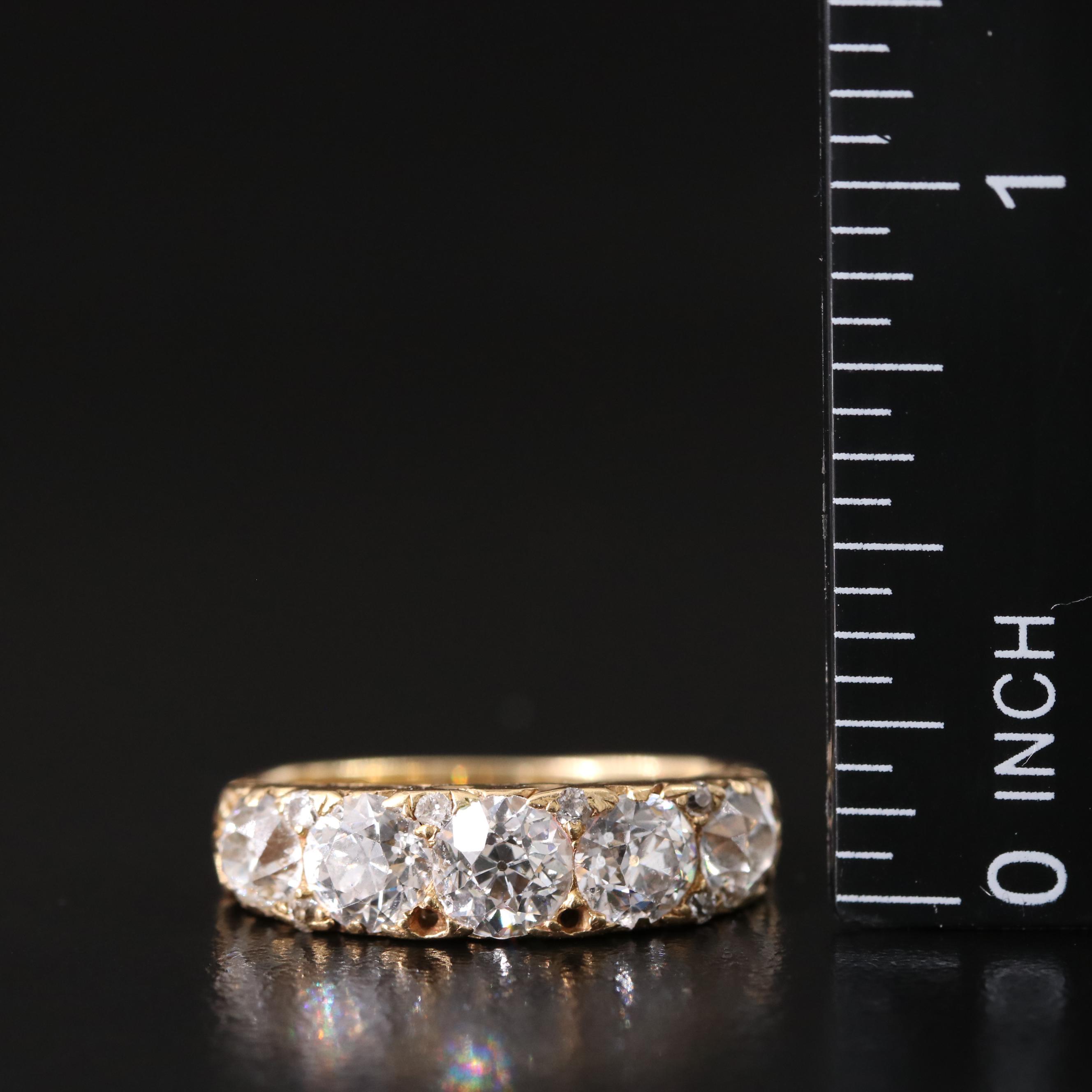 Tiffany & Co. Edwardian 18K Emerald and 4.13 CTW Diamond Three Ring Set