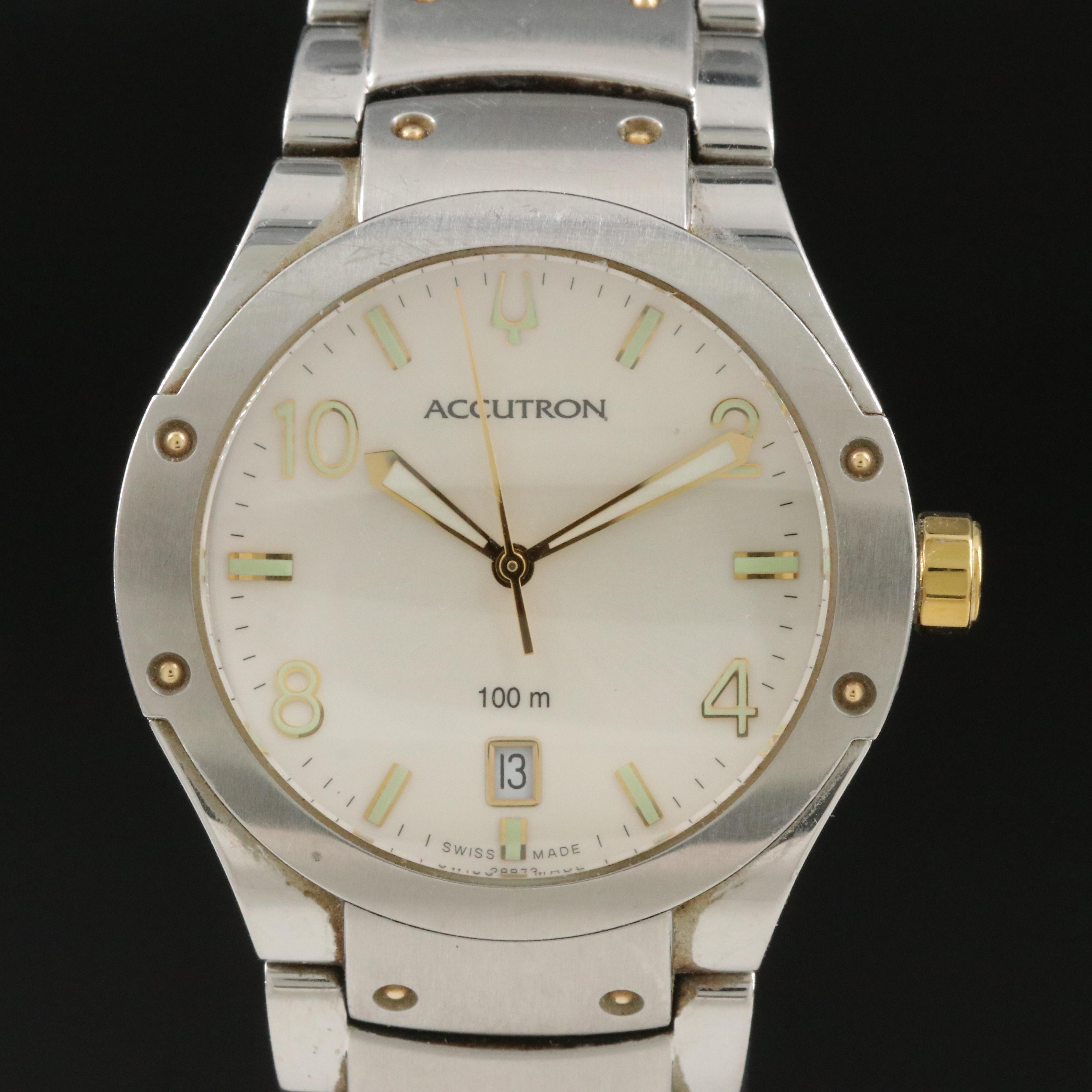 Bulova Accutron Quartz Stainless Steel 100 Meter Watch