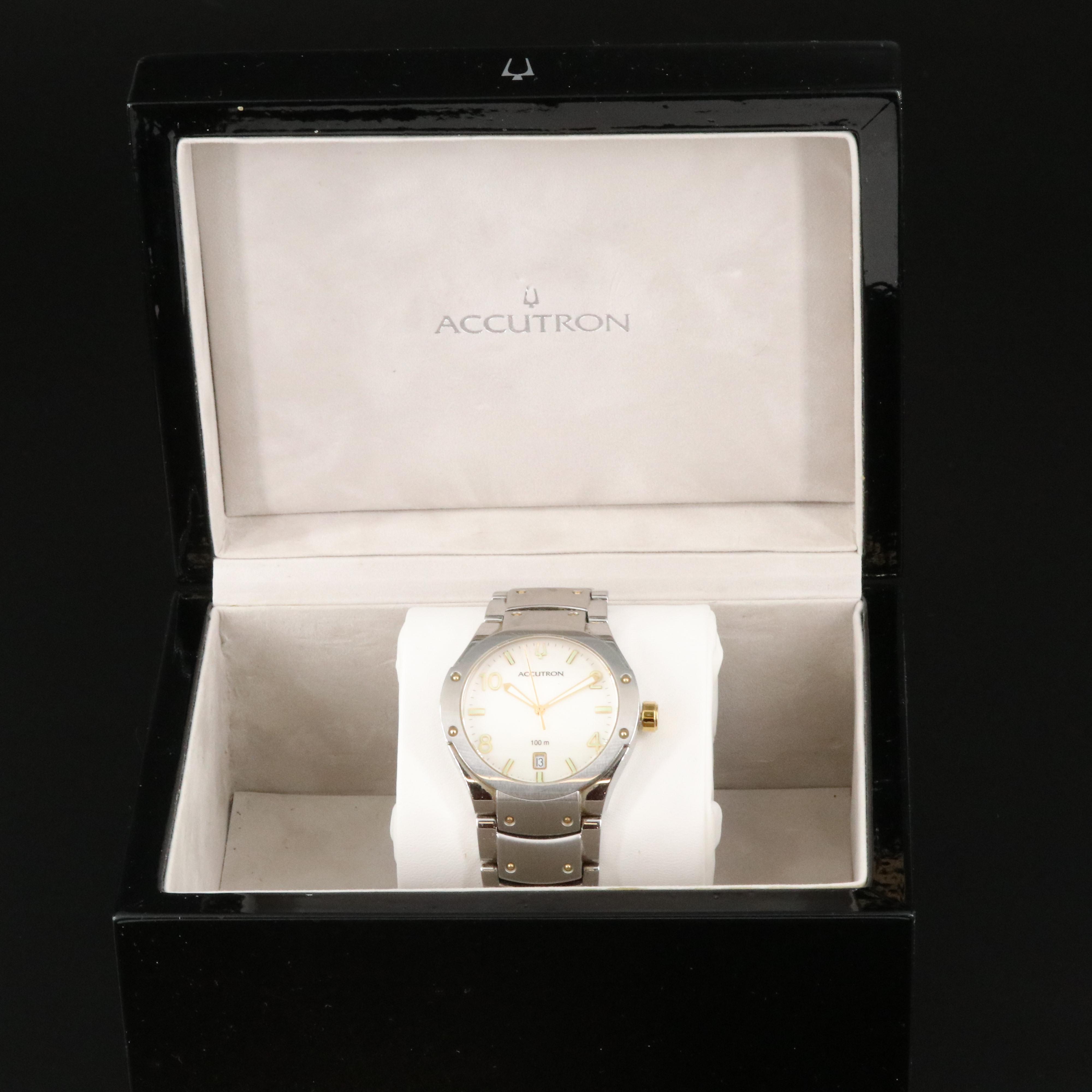 Bulova Accutron Quartz Stainless Steel 100 Meter Watch