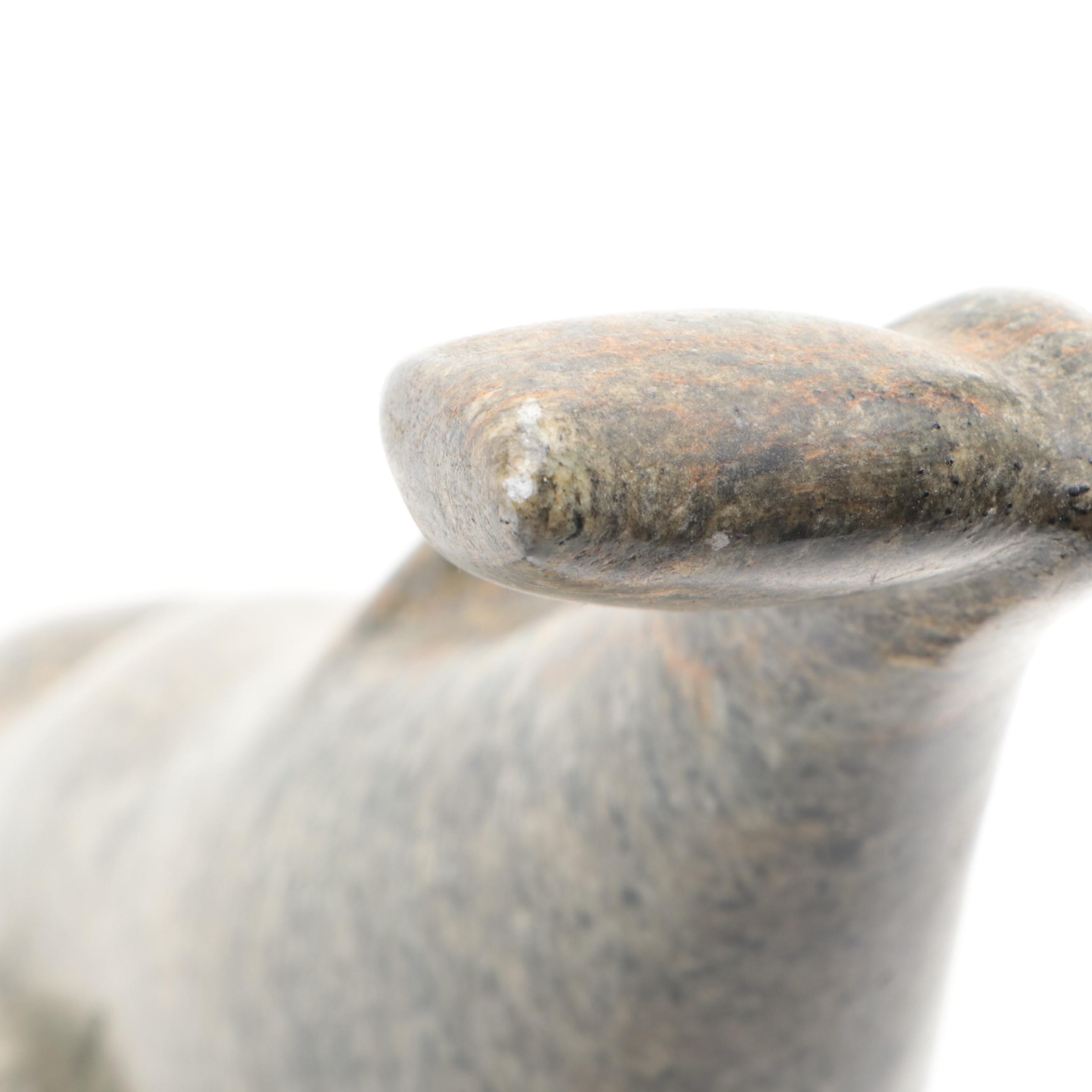 Guy Maclure Carved Stone Whale Figurine, 1984