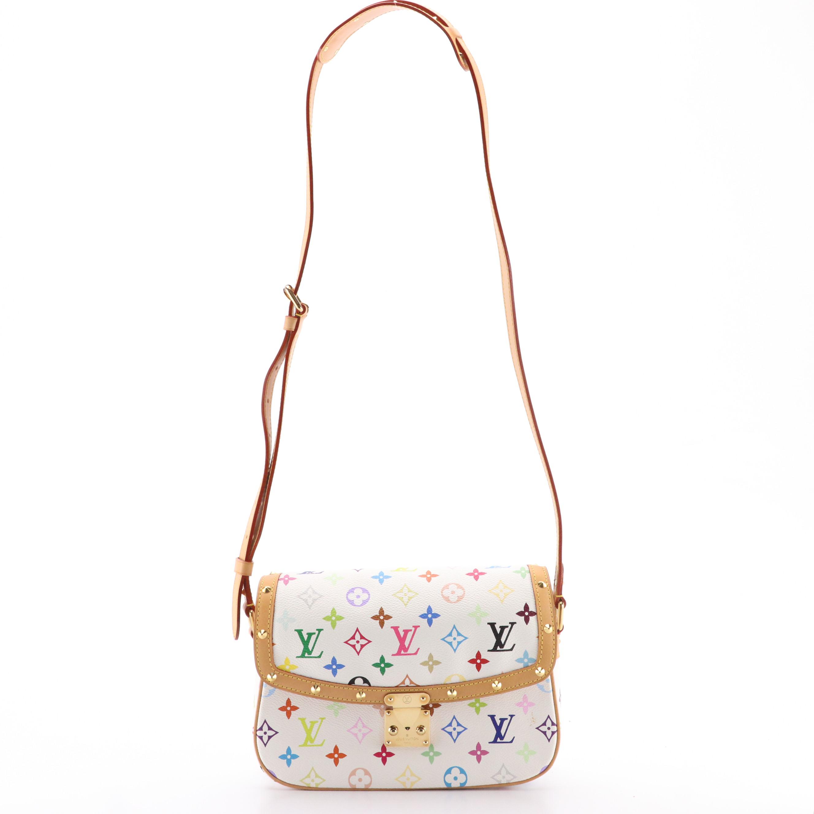 Louis Vuitton Sologne Shoulder Bag in Black Multicolore Canvas and Leather