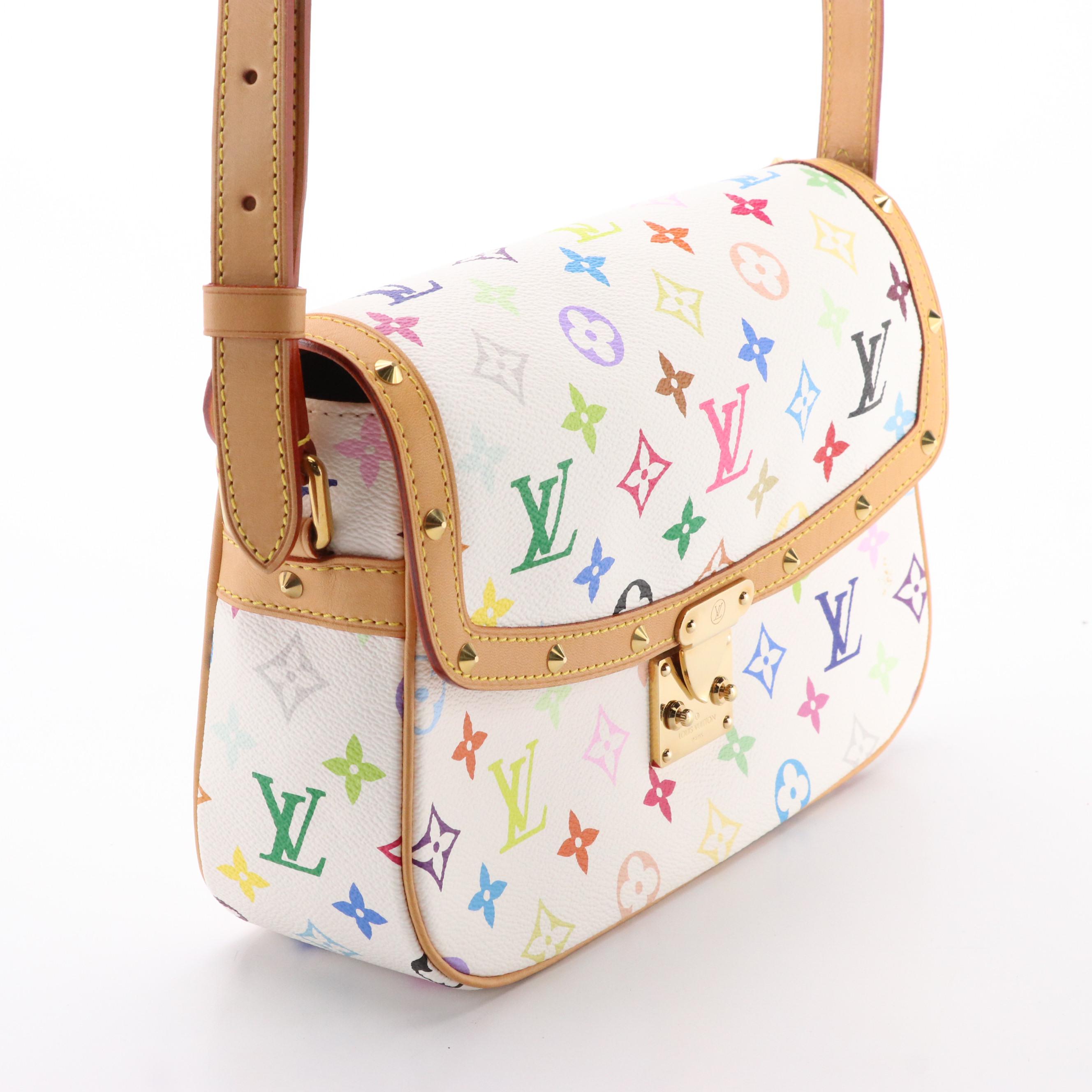 Louis Vuitton Sologne Shoulder Bag in Black Multicolore Canvas and Leather