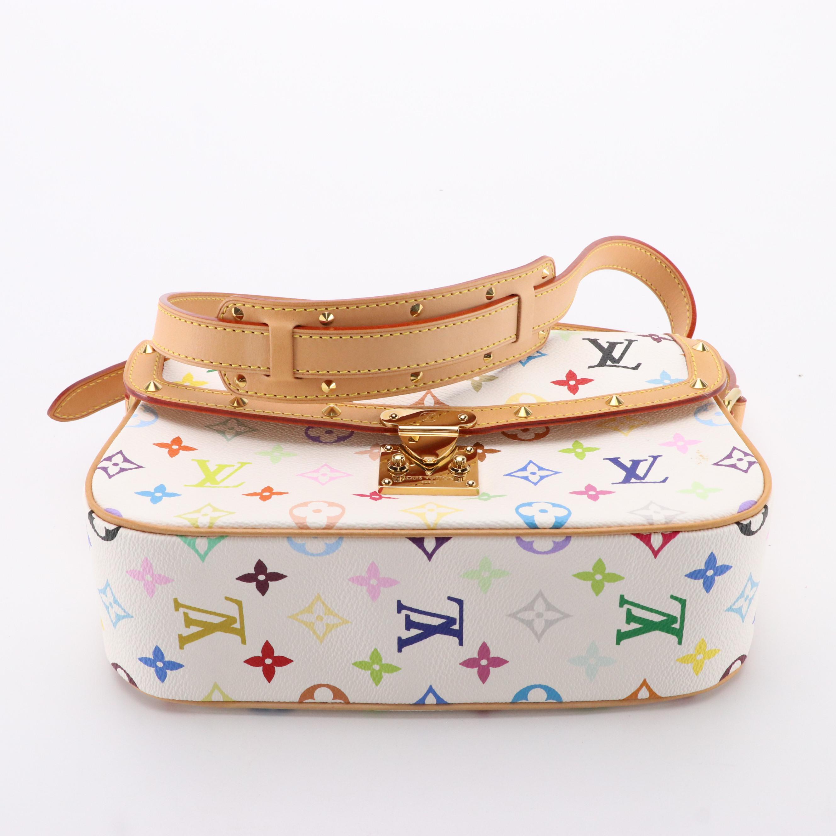 Louis Vuitton Sologne Shoulder Bag in Black Multicolore Canvas and Leather