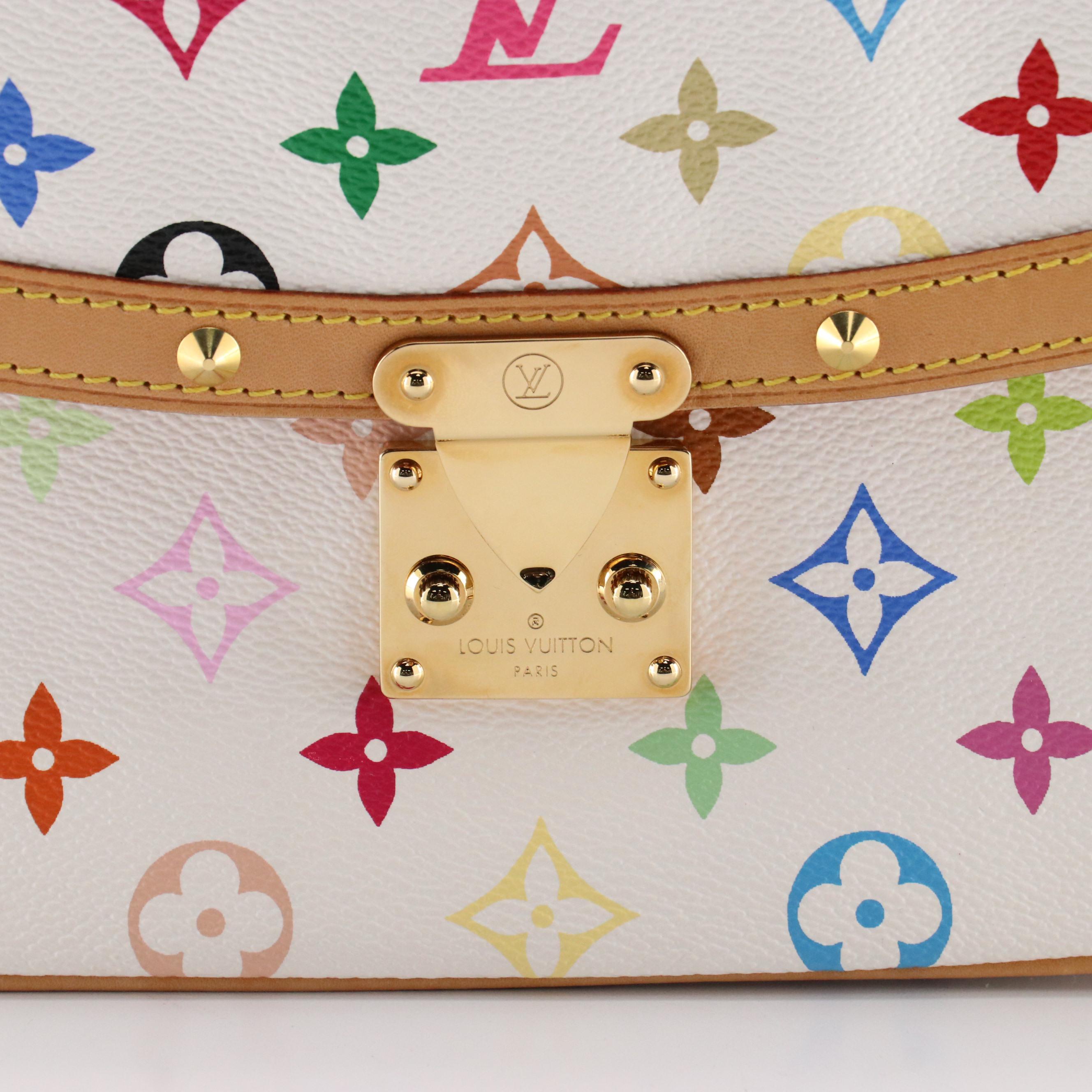 Louis Vuitton Sologne Shoulder Bag in Black Multicolore Canvas and Leather