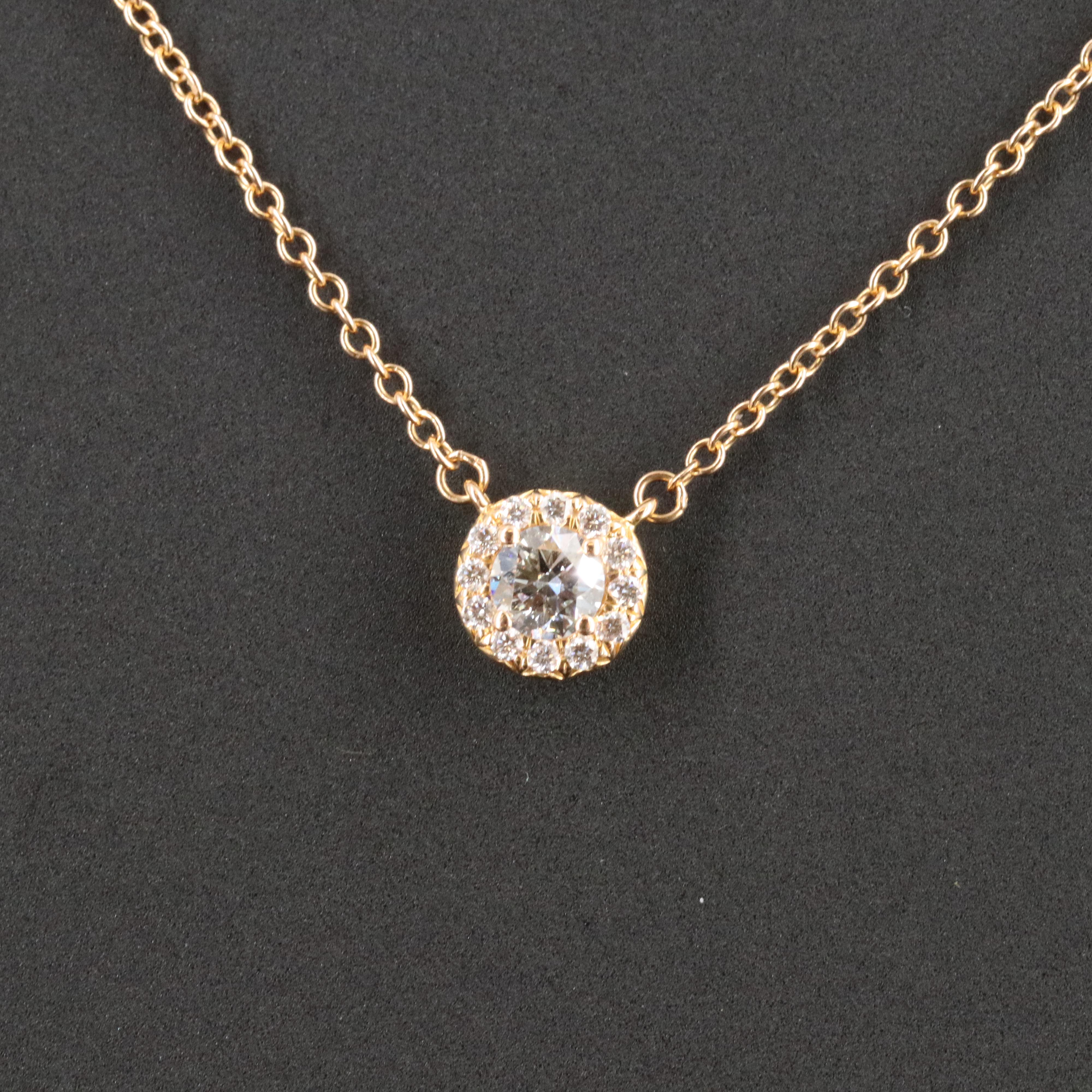 Tiffany & Co. Soleste 18K Rose Gold Diamond Necklace