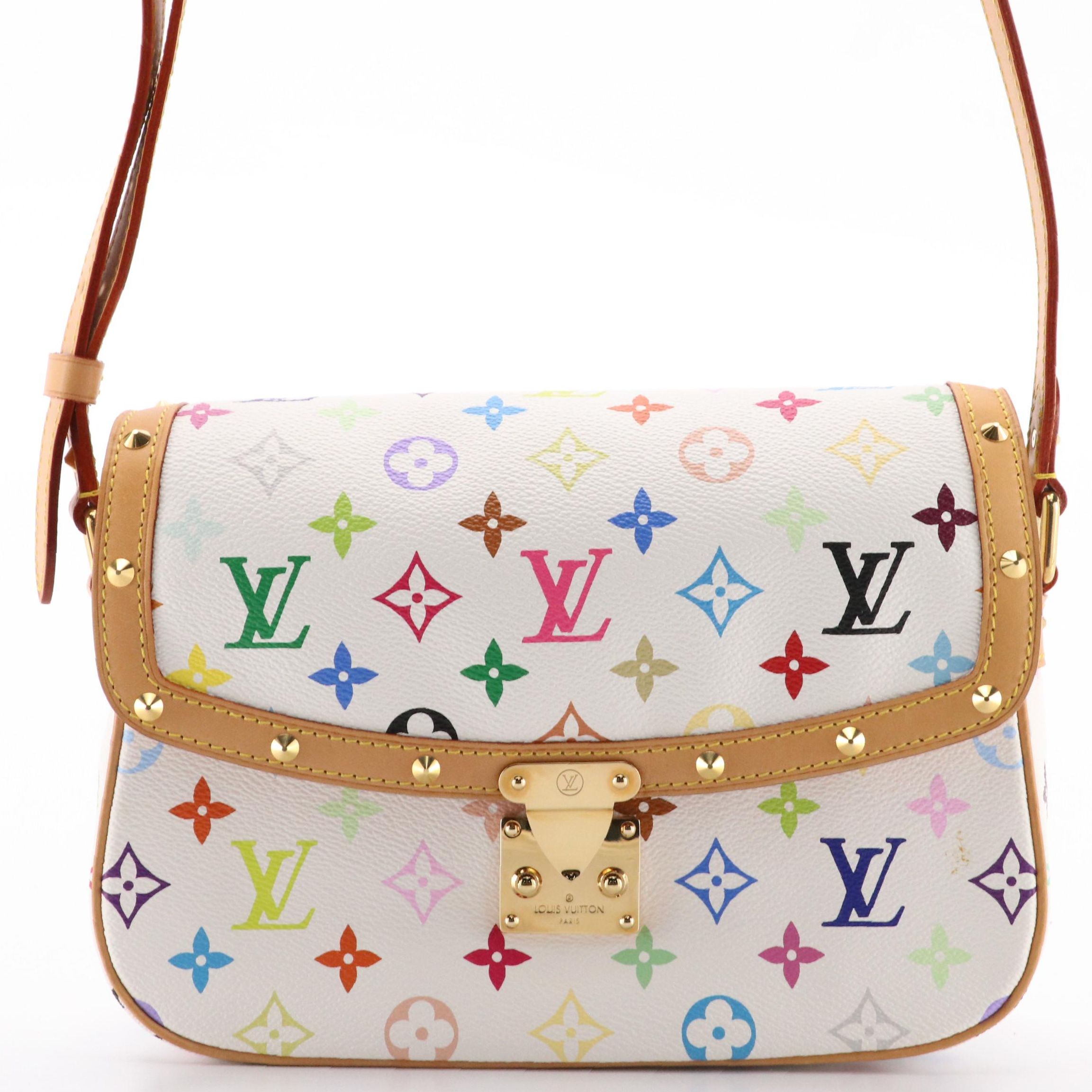 Louis Vuitton Sologne Shoulder Bag in Black Multicolore Canvas and Leather
