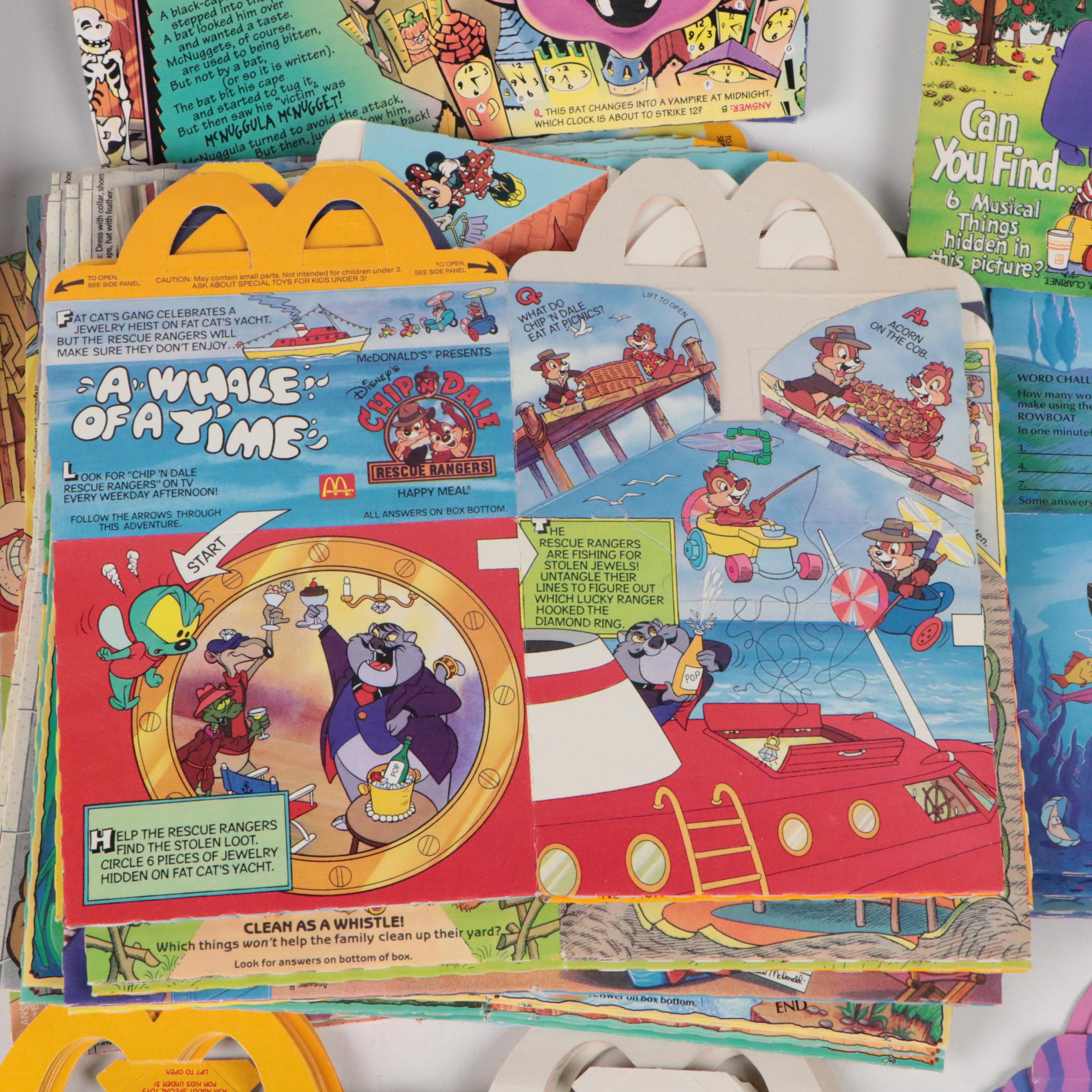 McDonald's Muppets and More Happy Meal Boxes with Taco Bell Goosebumps Box