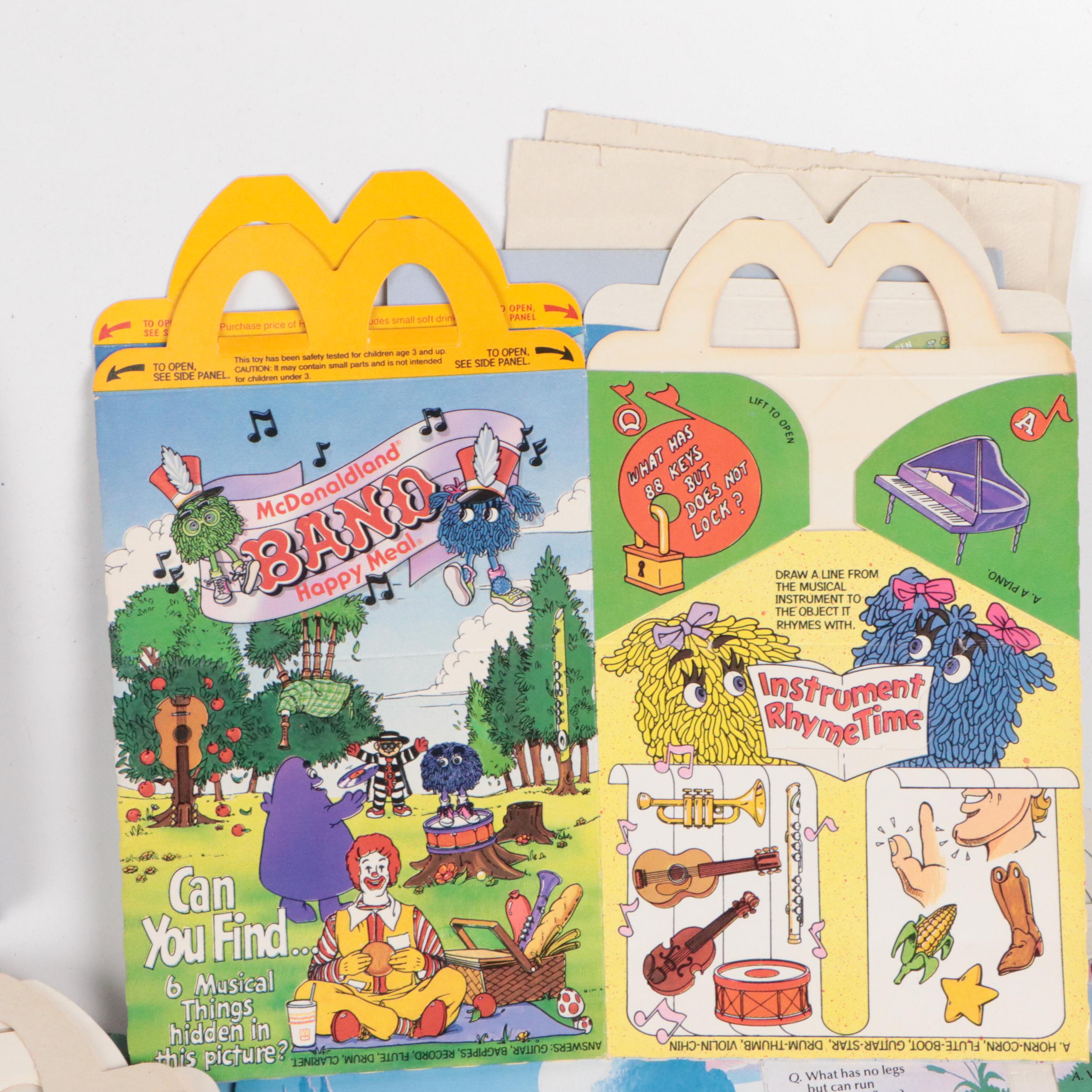 McDonald's Muppets and More Happy Meal Boxes with Taco Bell Goosebumps Box