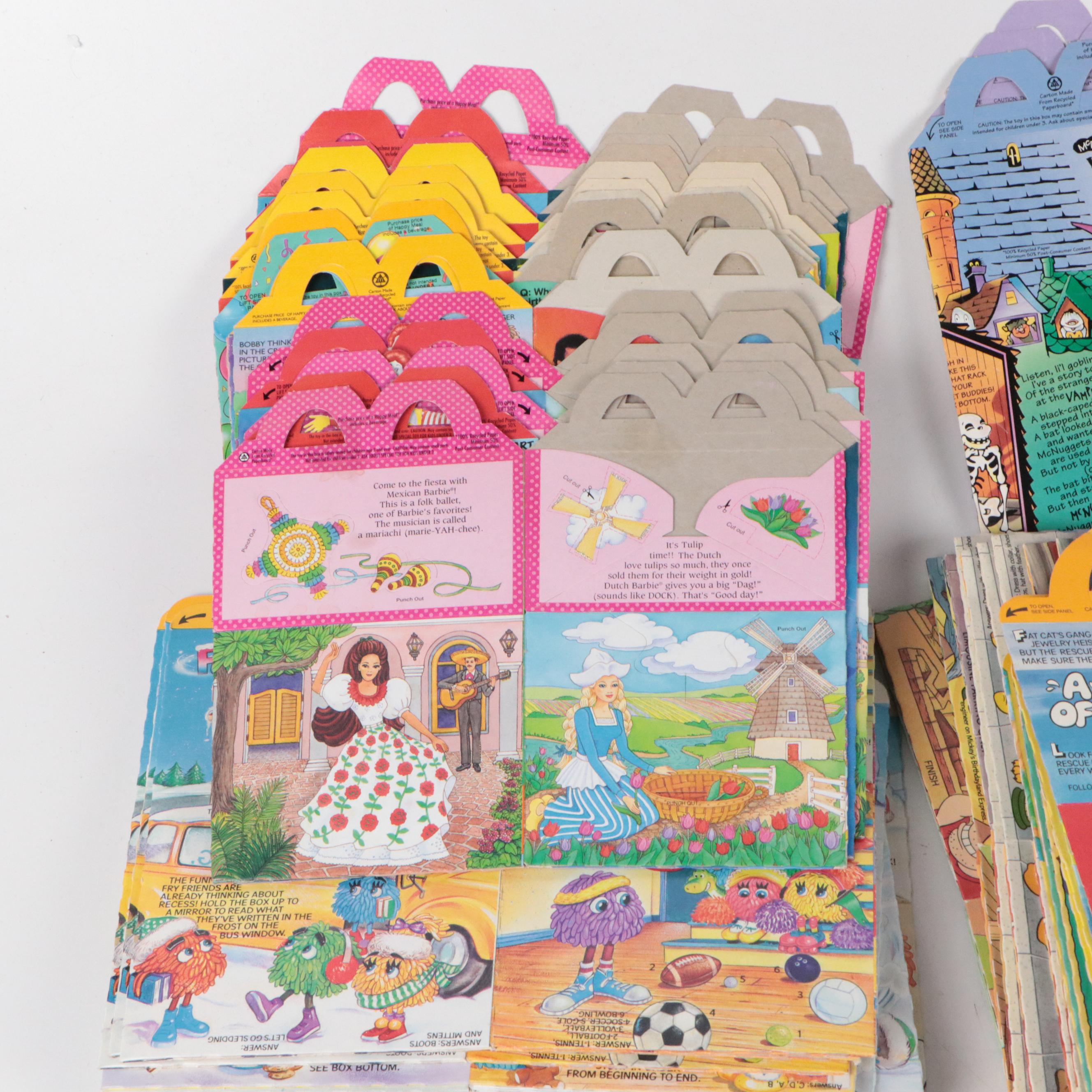 McDonald's Muppets and More Happy Meal Boxes with Taco Bell Goosebumps Box