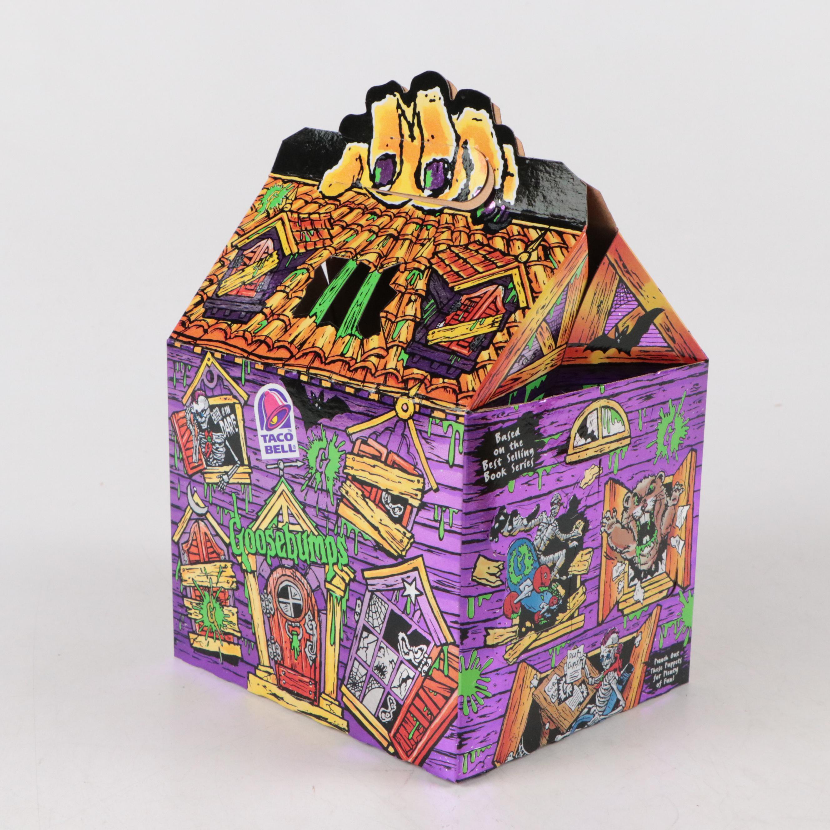 McDonald's Muppets and More Happy Meal Boxes with Taco Bell Goosebumps Box