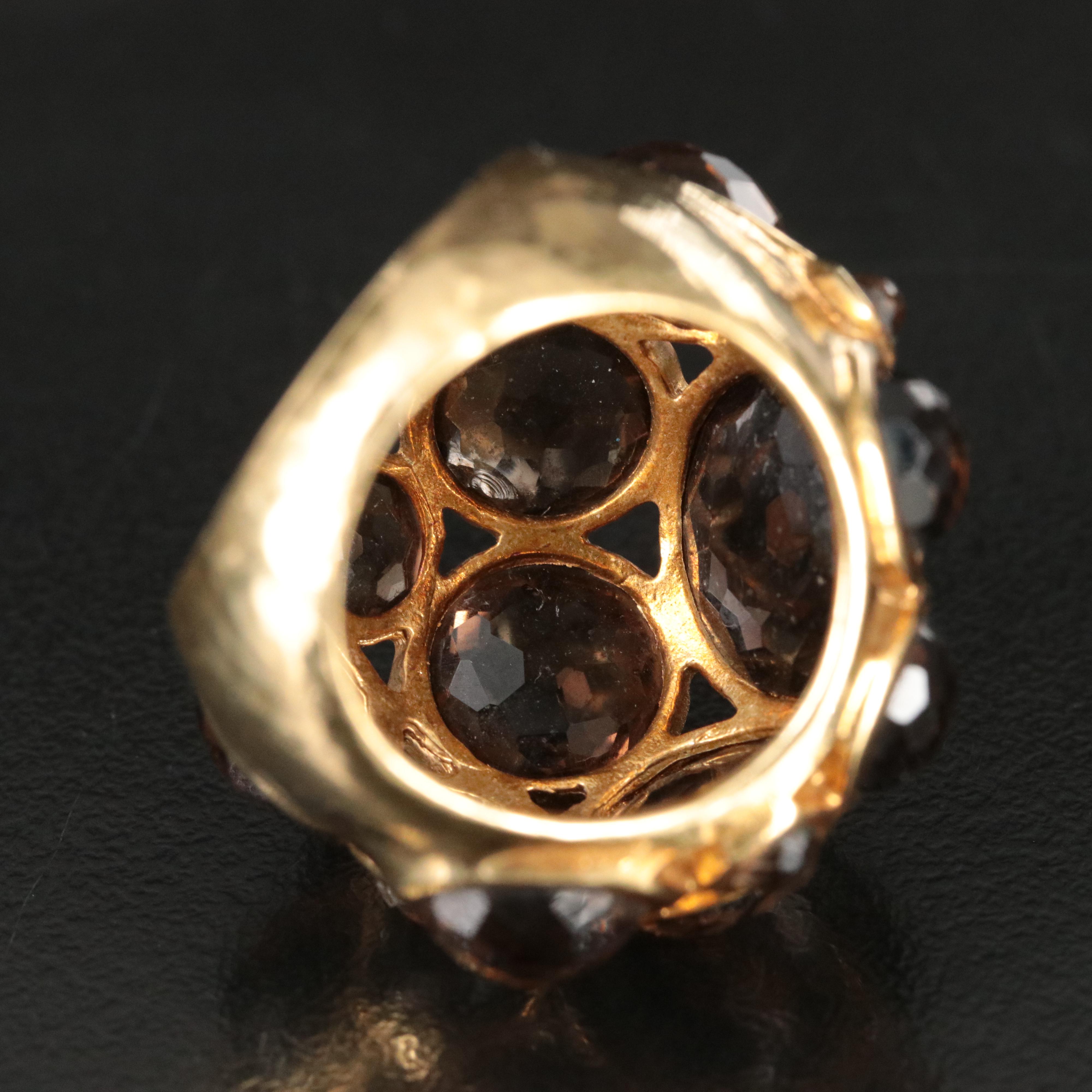 Ippolita Rock Candy 18K Smoky Quartz Hammered Dome Ring