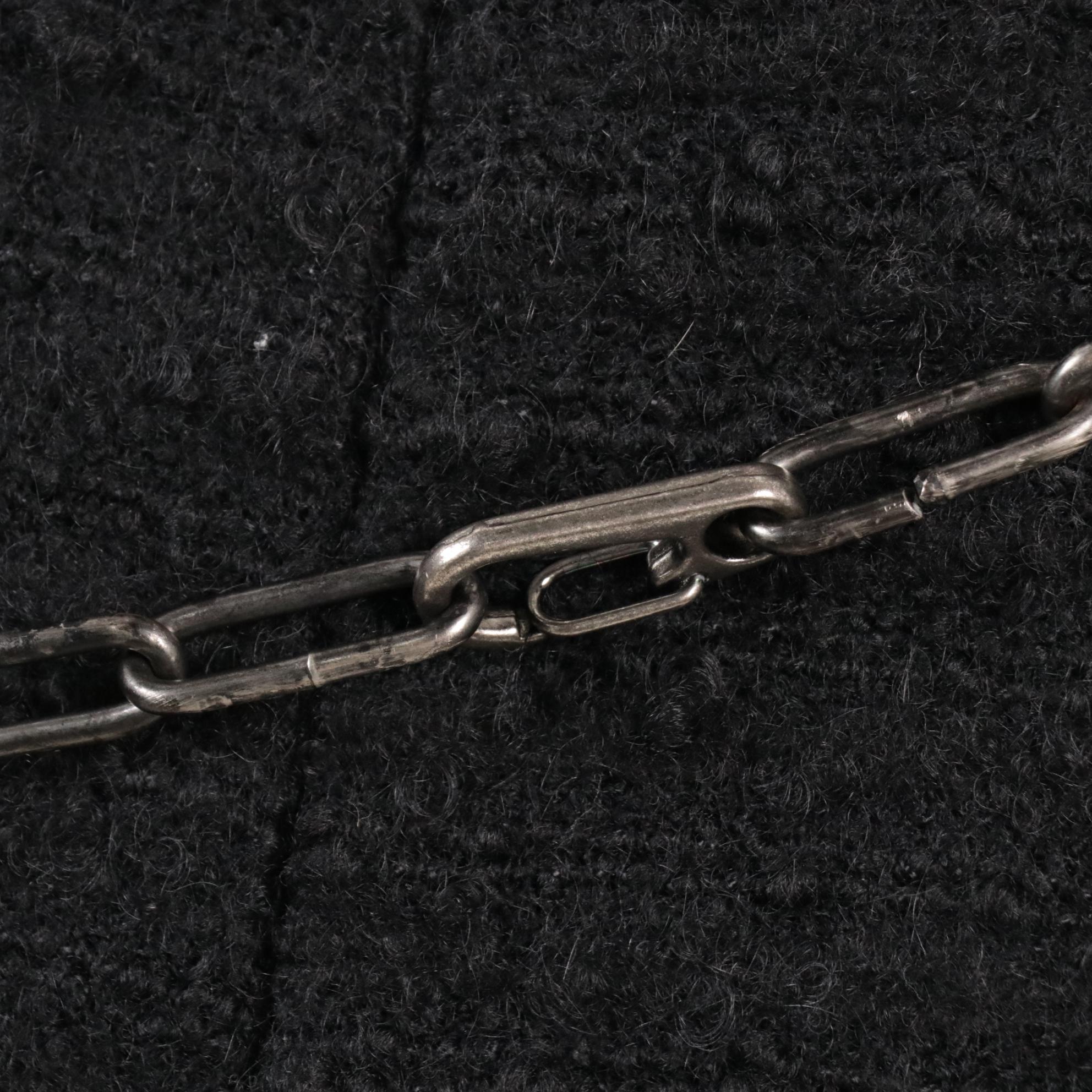 Junya Watanabe Comme des Garçons Chain-Wrapped Frayed Wool Midi Skirt, With Tag