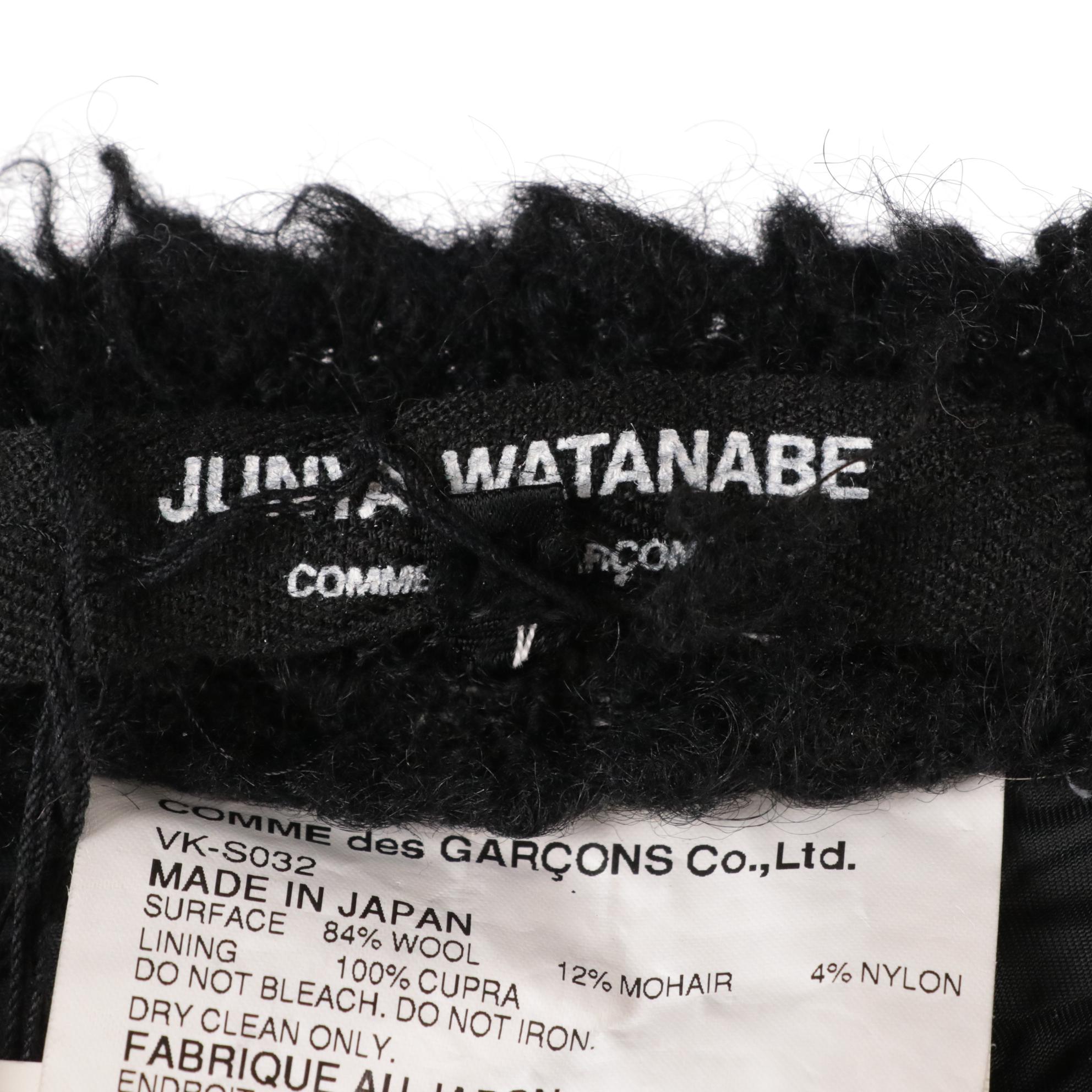 Junya Watanabe Comme des Garçons Chain-Wrapped Frayed Wool Midi Skirt, With Tag