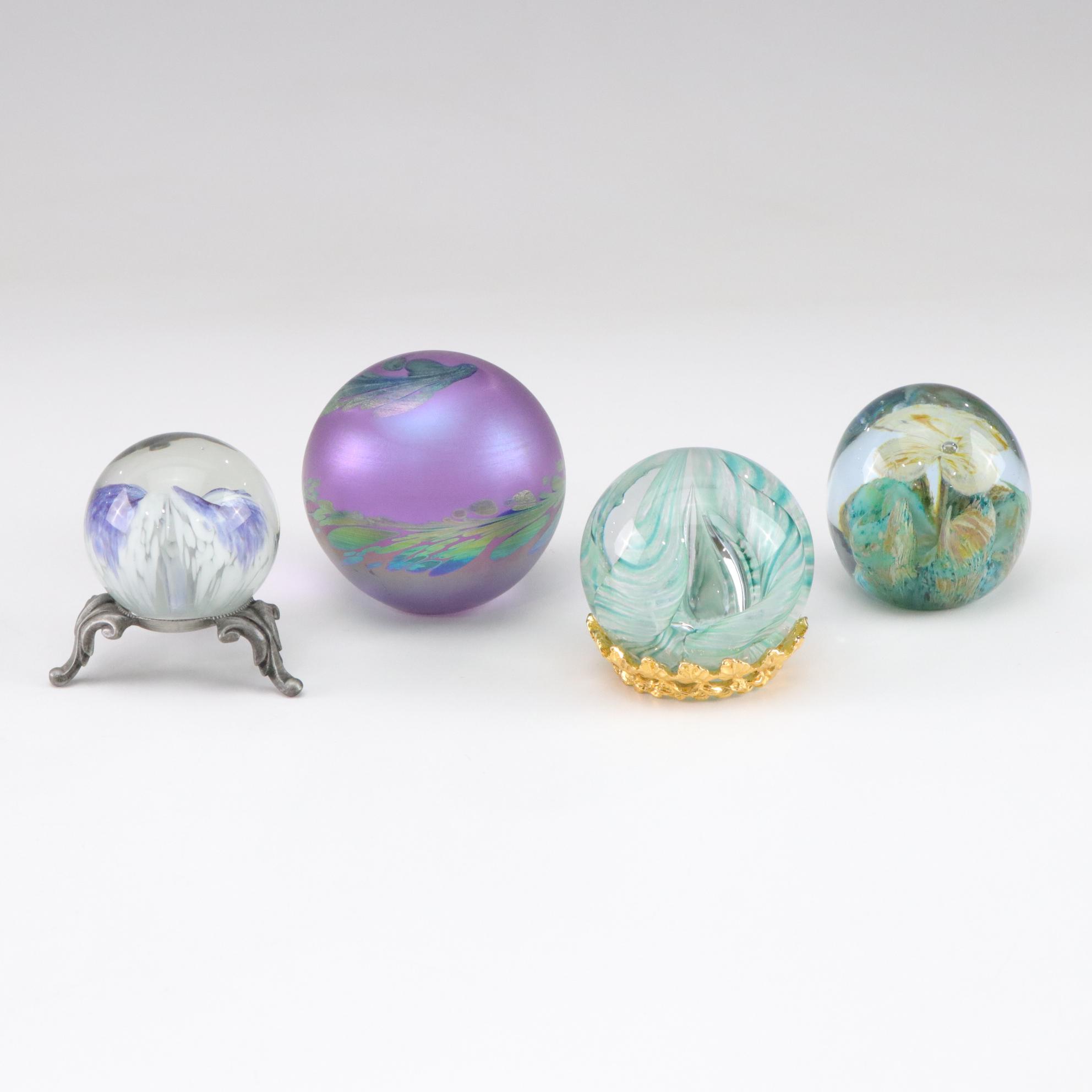Maytum Studios Lilac Iridescent Glass Paperweight Featured In Collection