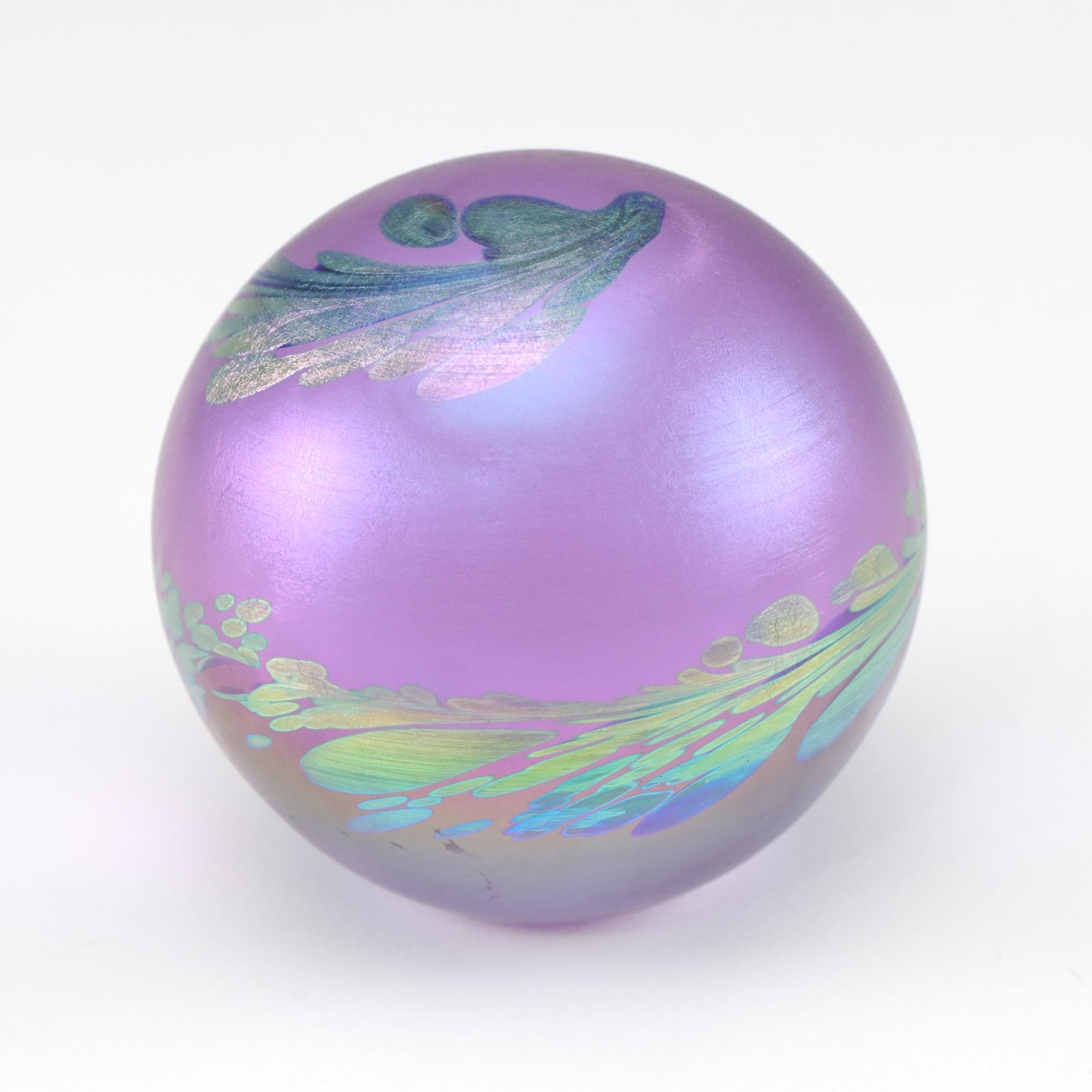 Maytum Studios Lilac Iridescent Glass Paperweight Featured In Collection
