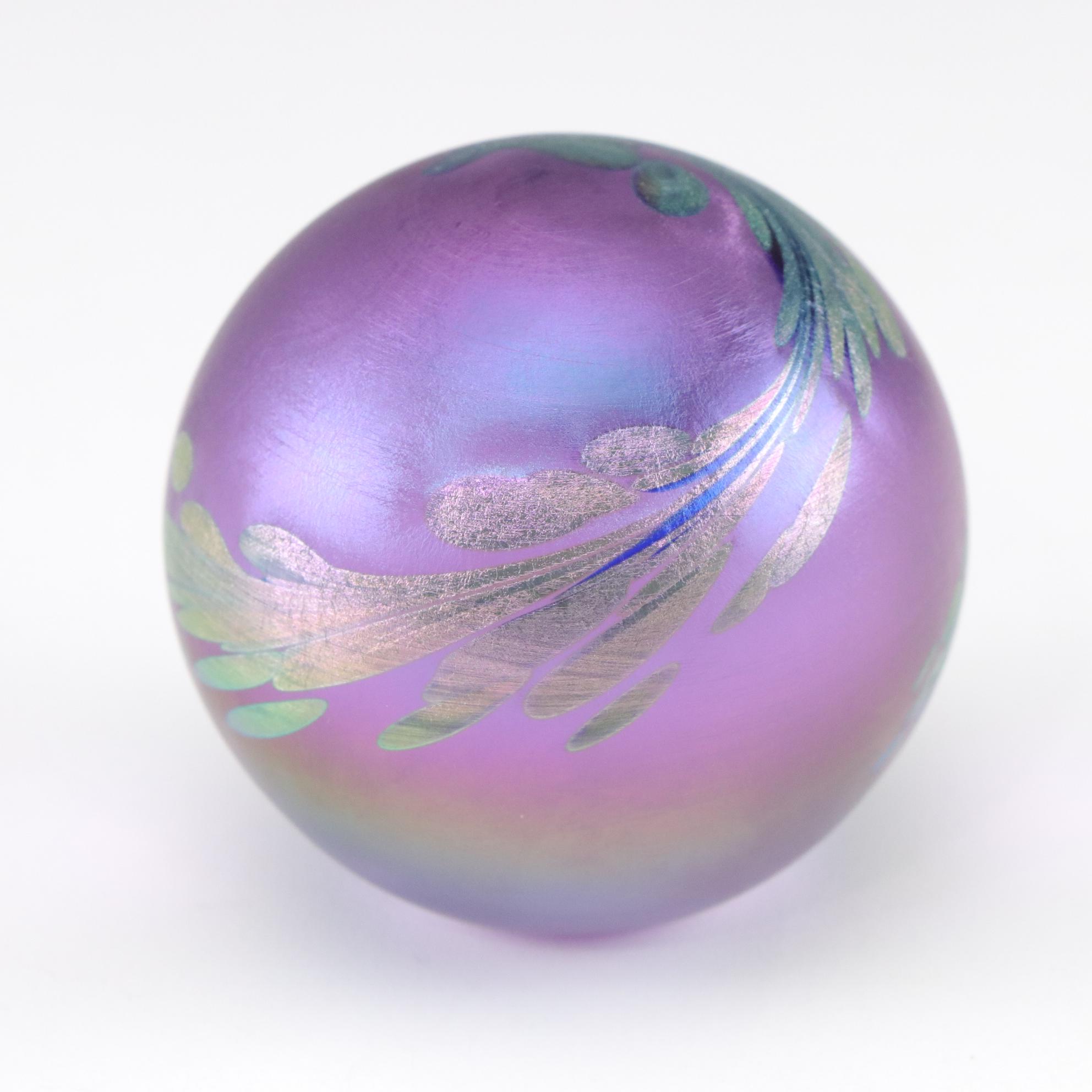 Maytum Studios Lilac Iridescent Glass Paperweight Featured In Collection