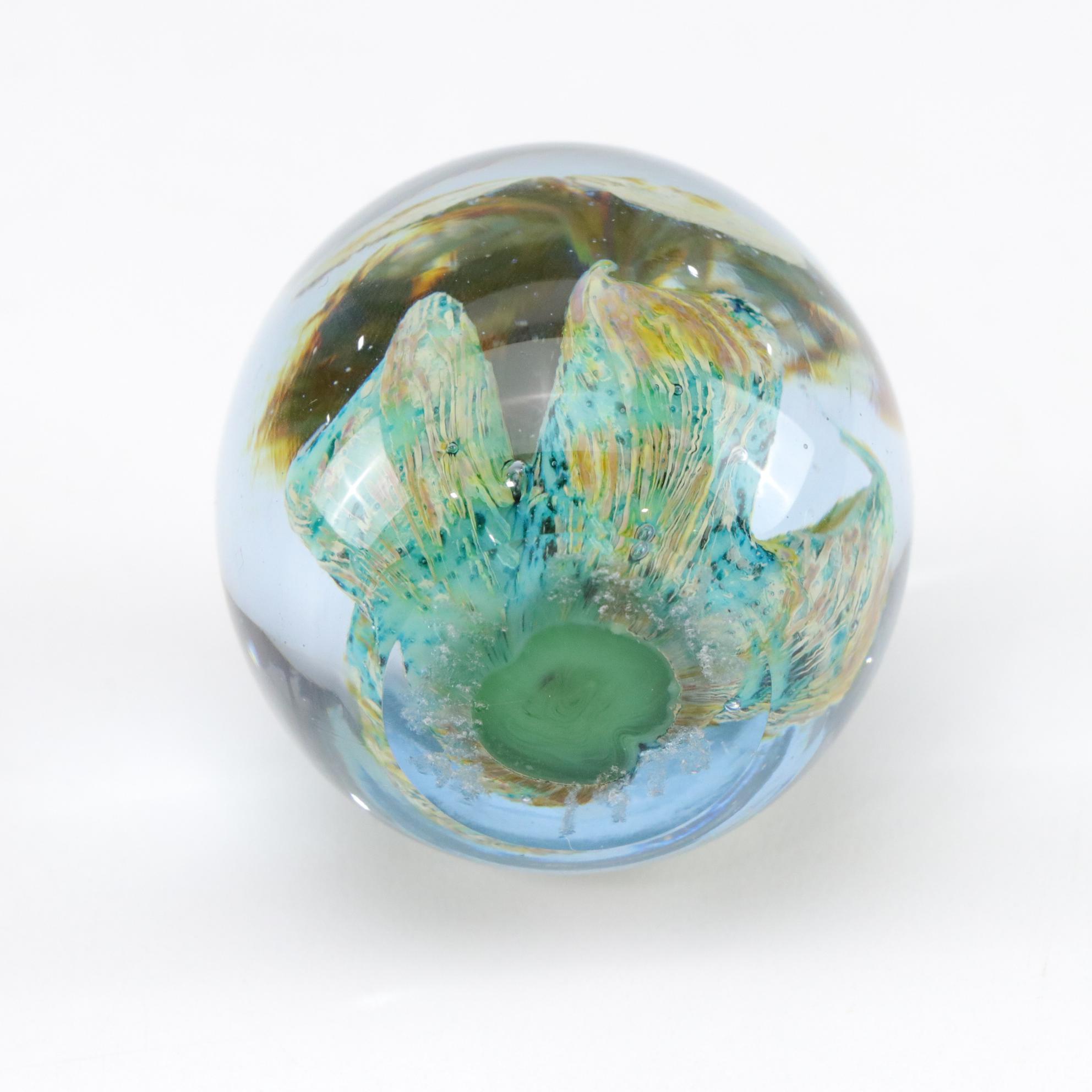 Maytum Studios Lilac Iridescent Glass Paperweight Featured In Collection
