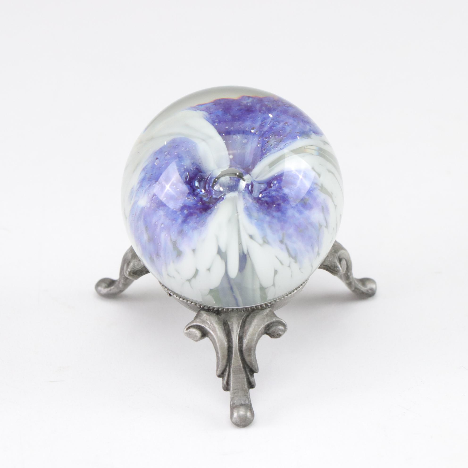 Maytum Studios Lilac Iridescent Glass Paperweight Featured In Collection