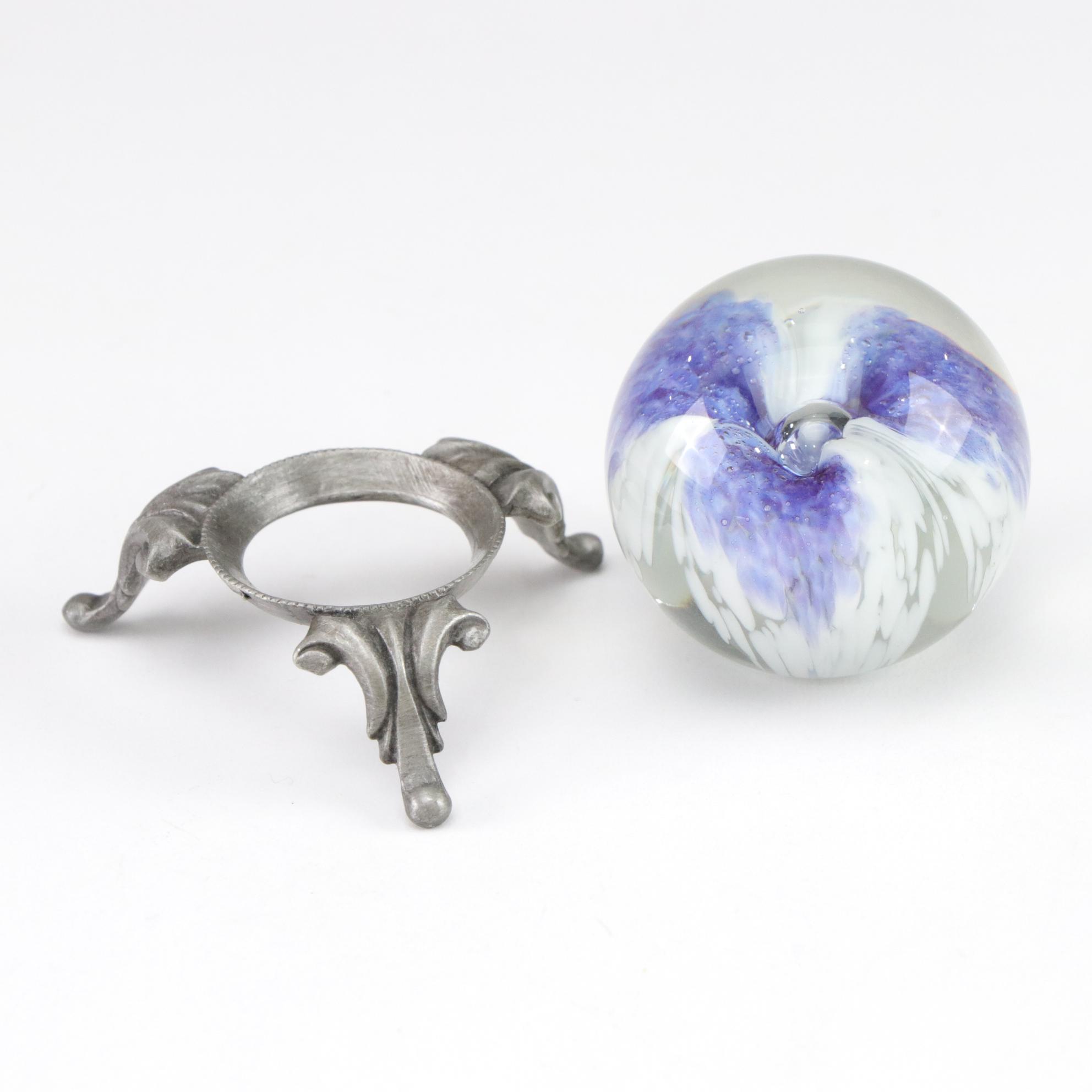 Maytum Studios Lilac Iridescent Glass Paperweight Featured In Collection