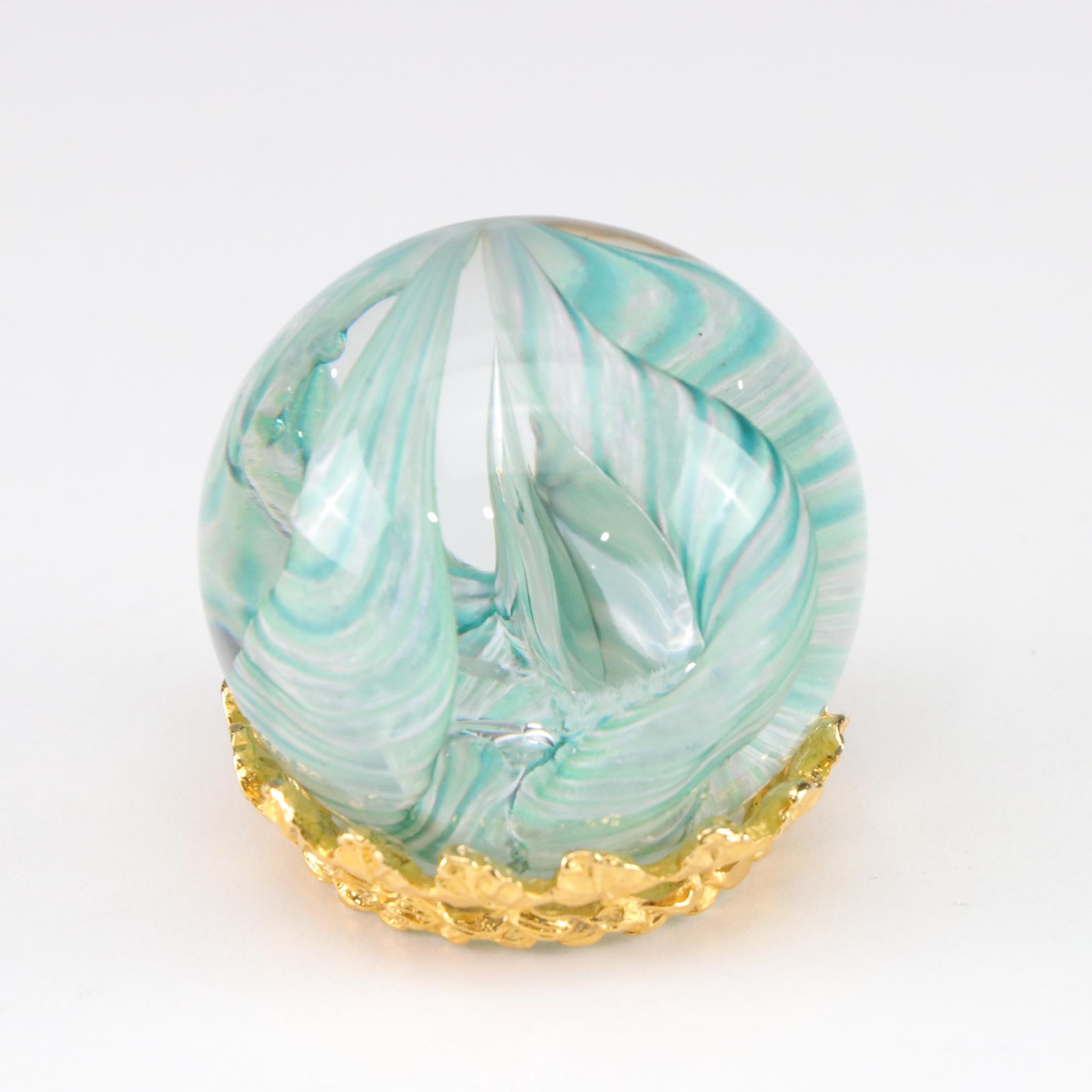 Maytum Studios Lilac Iridescent Glass Paperweight Featured In Collection