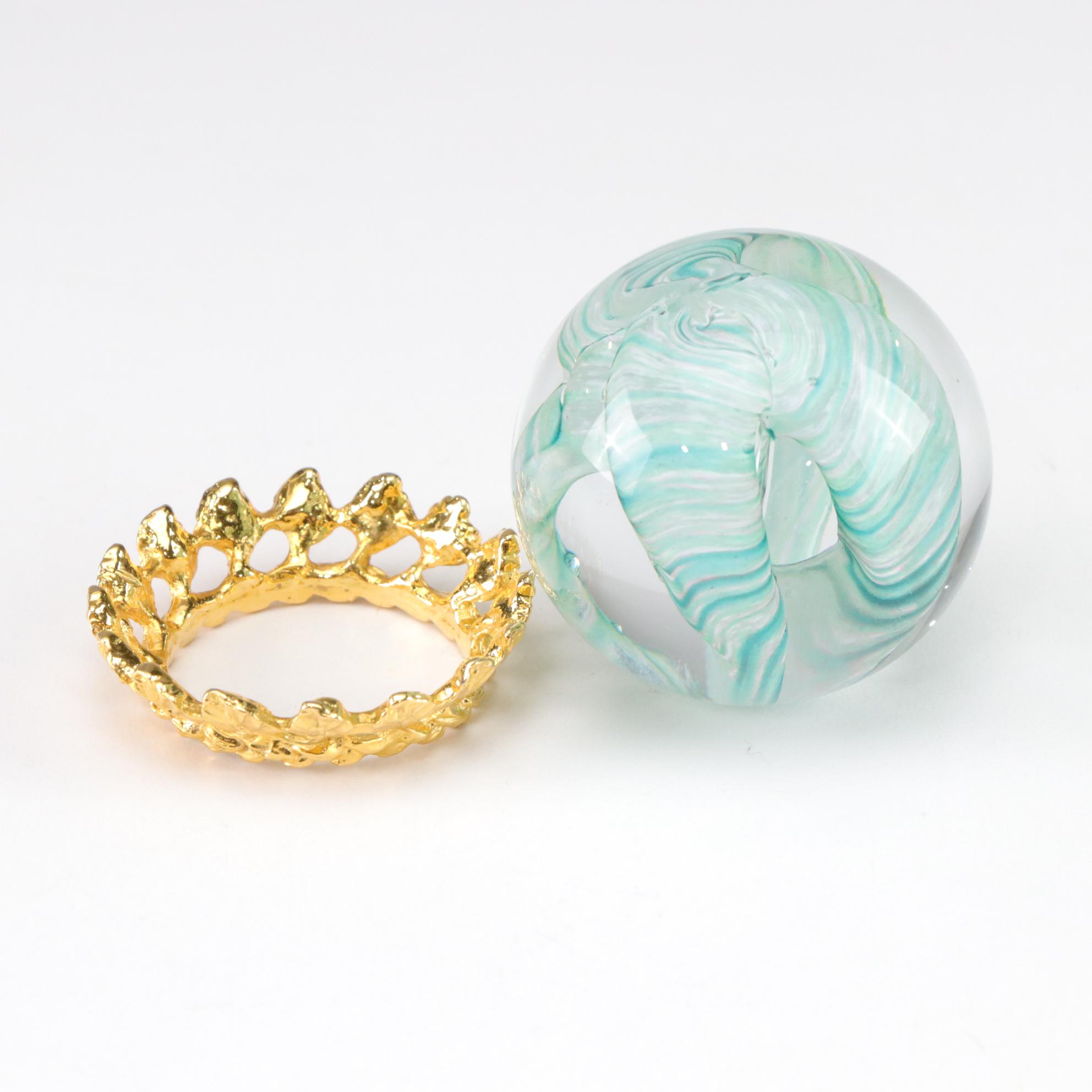 Maytum Studios Lilac Iridescent Glass Paperweight Featured In Collection