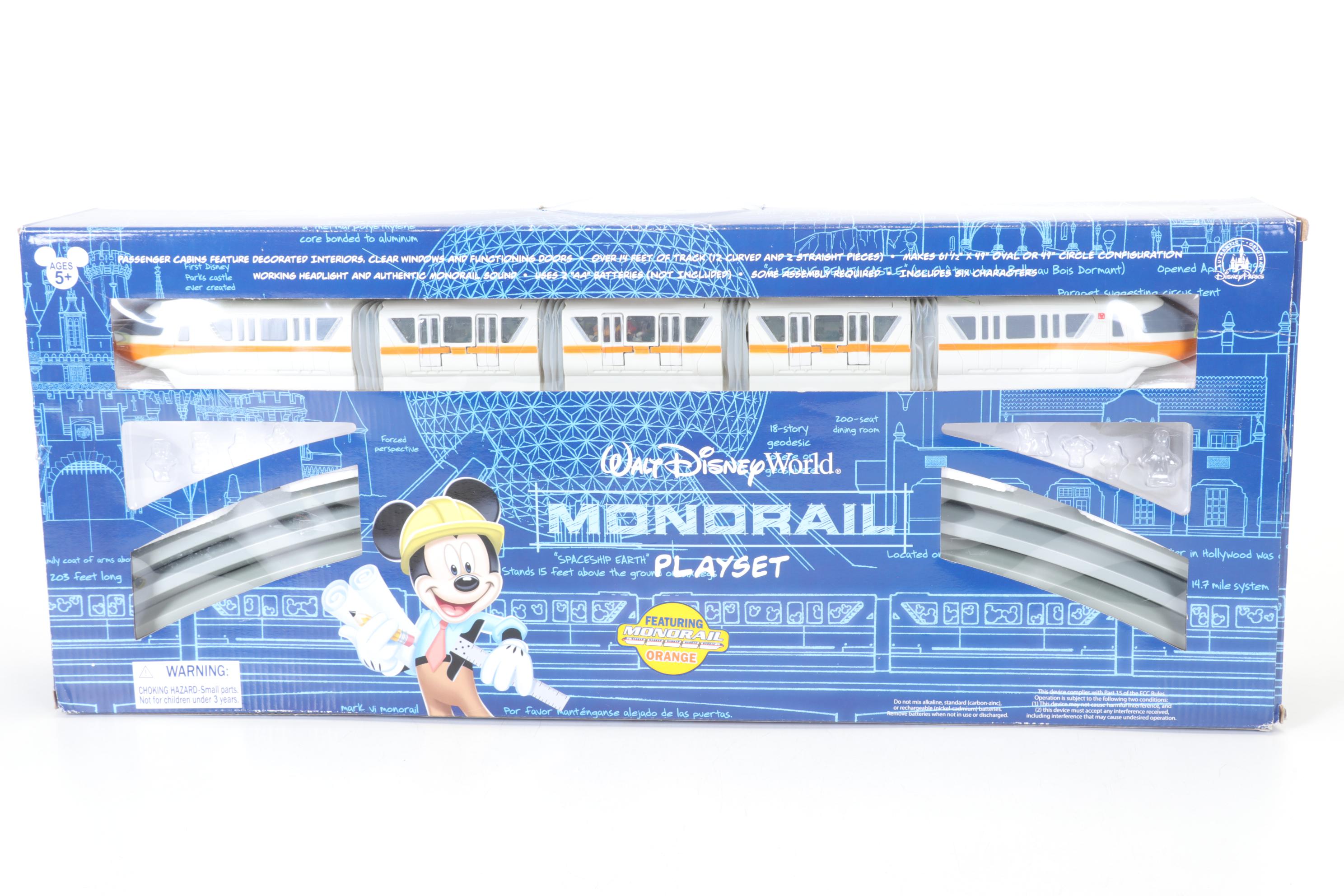 Walt Disney World Monorail Playset with Curved Track Packs