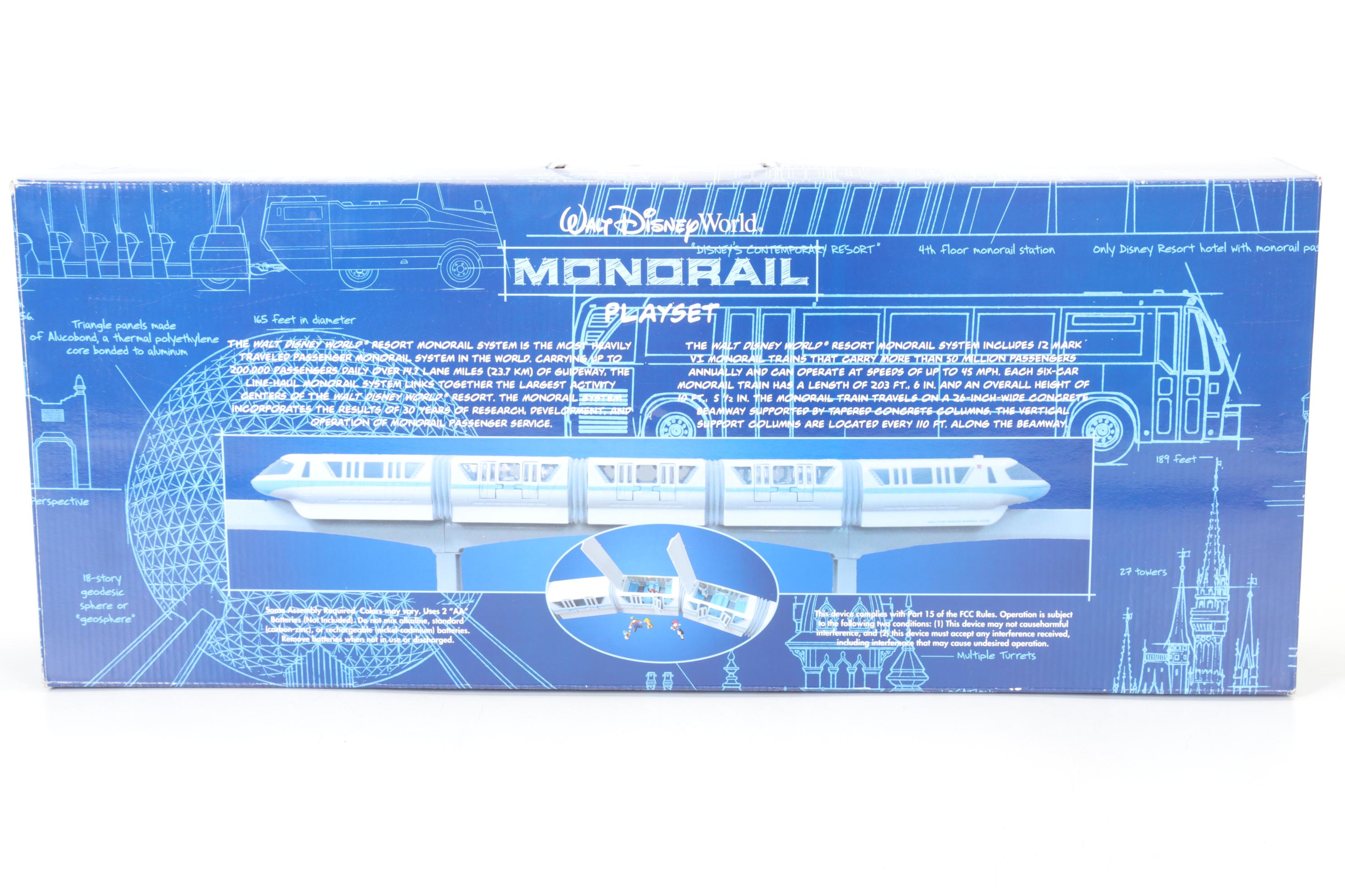 Walt Disney World Monorail Playset with Curved Track Packs