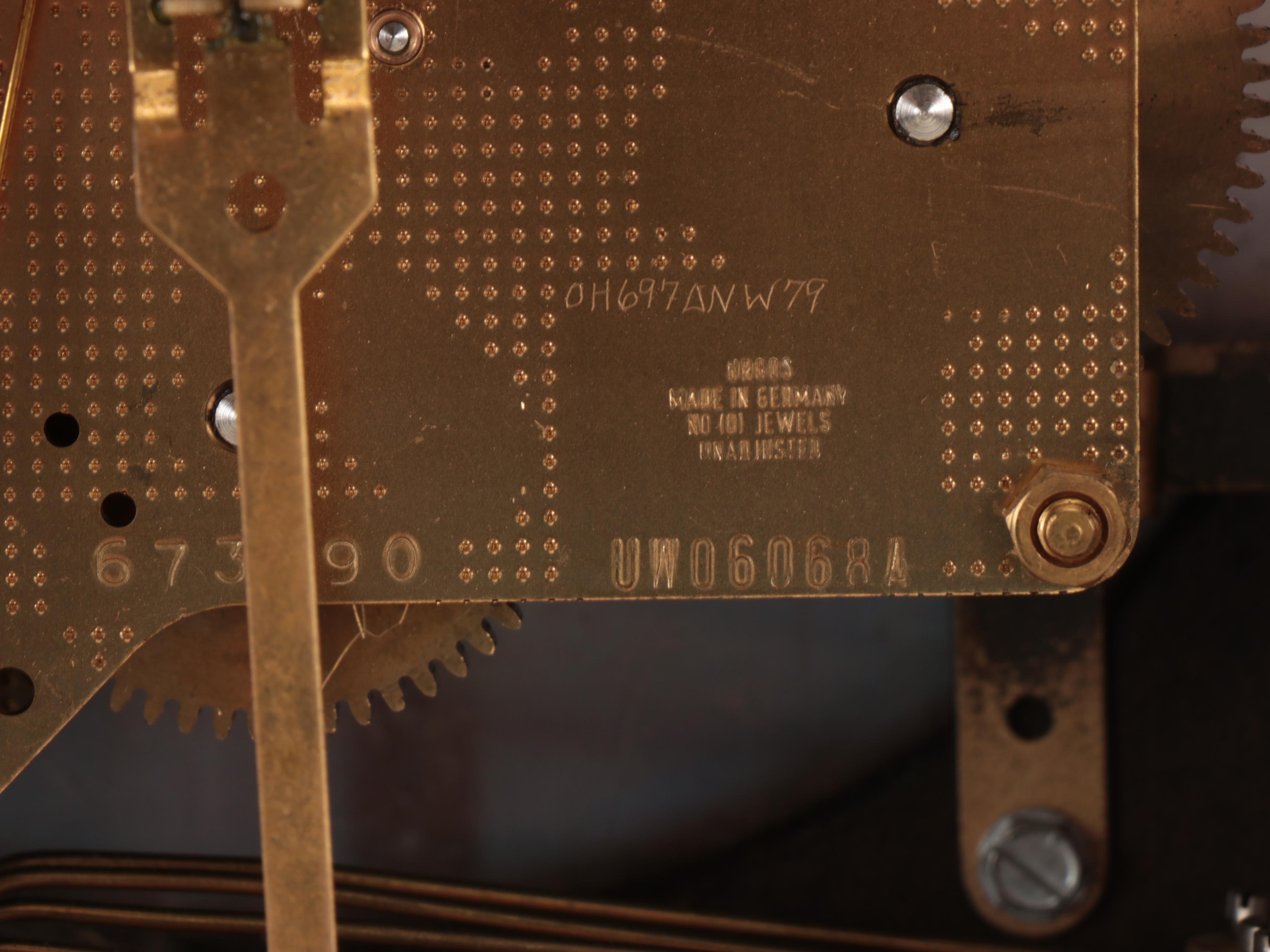 German Ridgeway Oak Wooden Mantel Clock