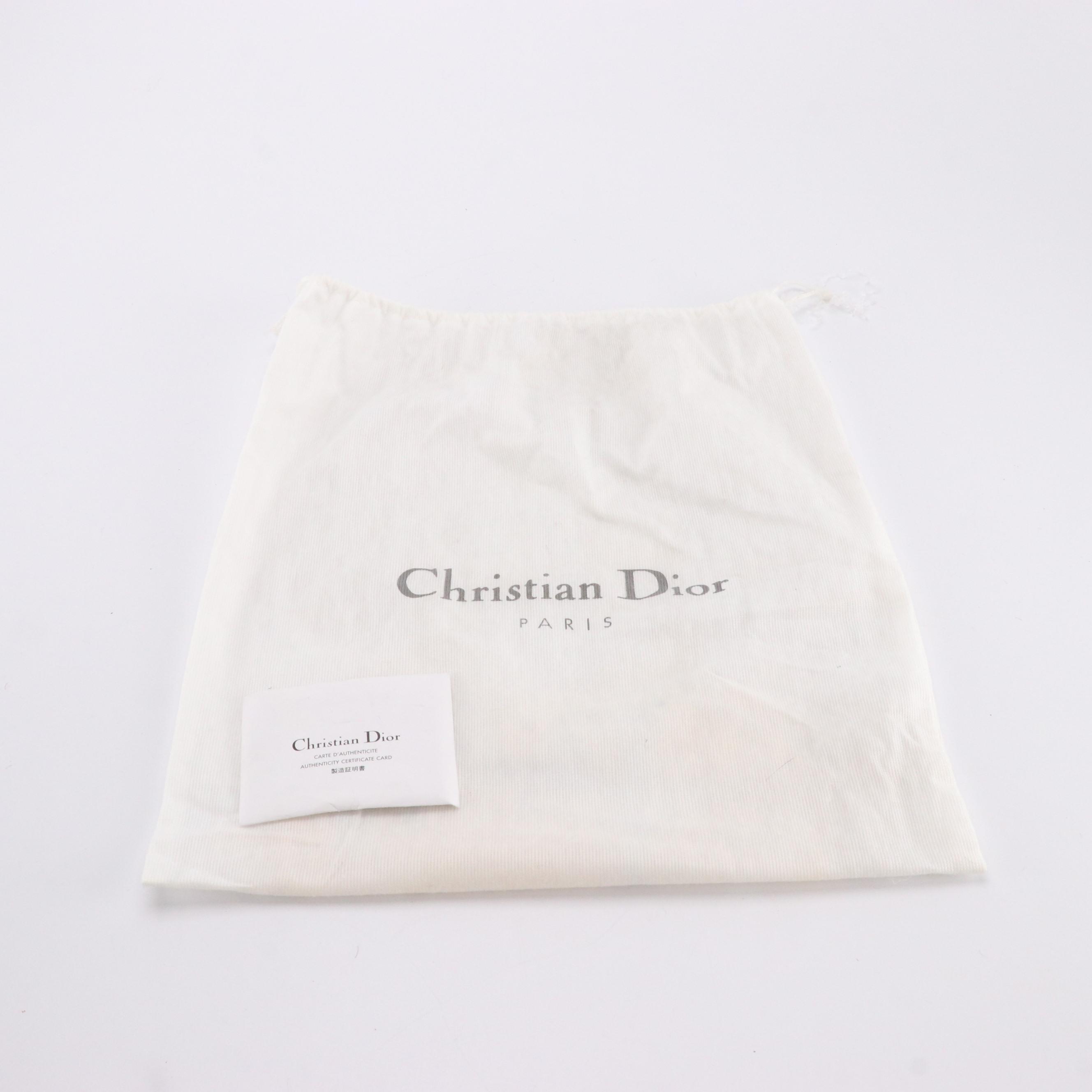 Christian Dior Maris Pearl Bucket Handbag in Black Calf Hair and Leather