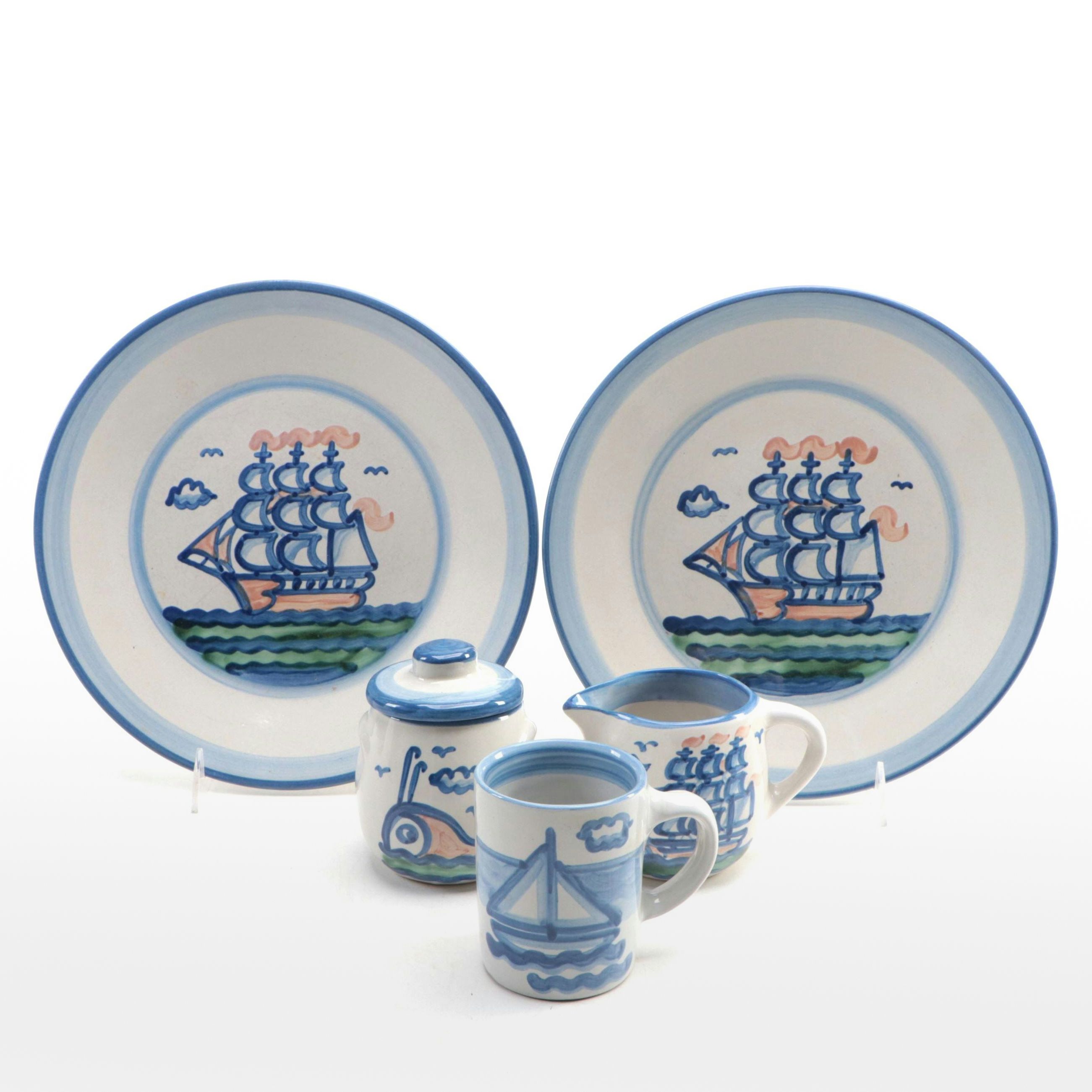 M. A. Hadley Stoneware "Ship & Whale" Dinnerware, 1994–2022