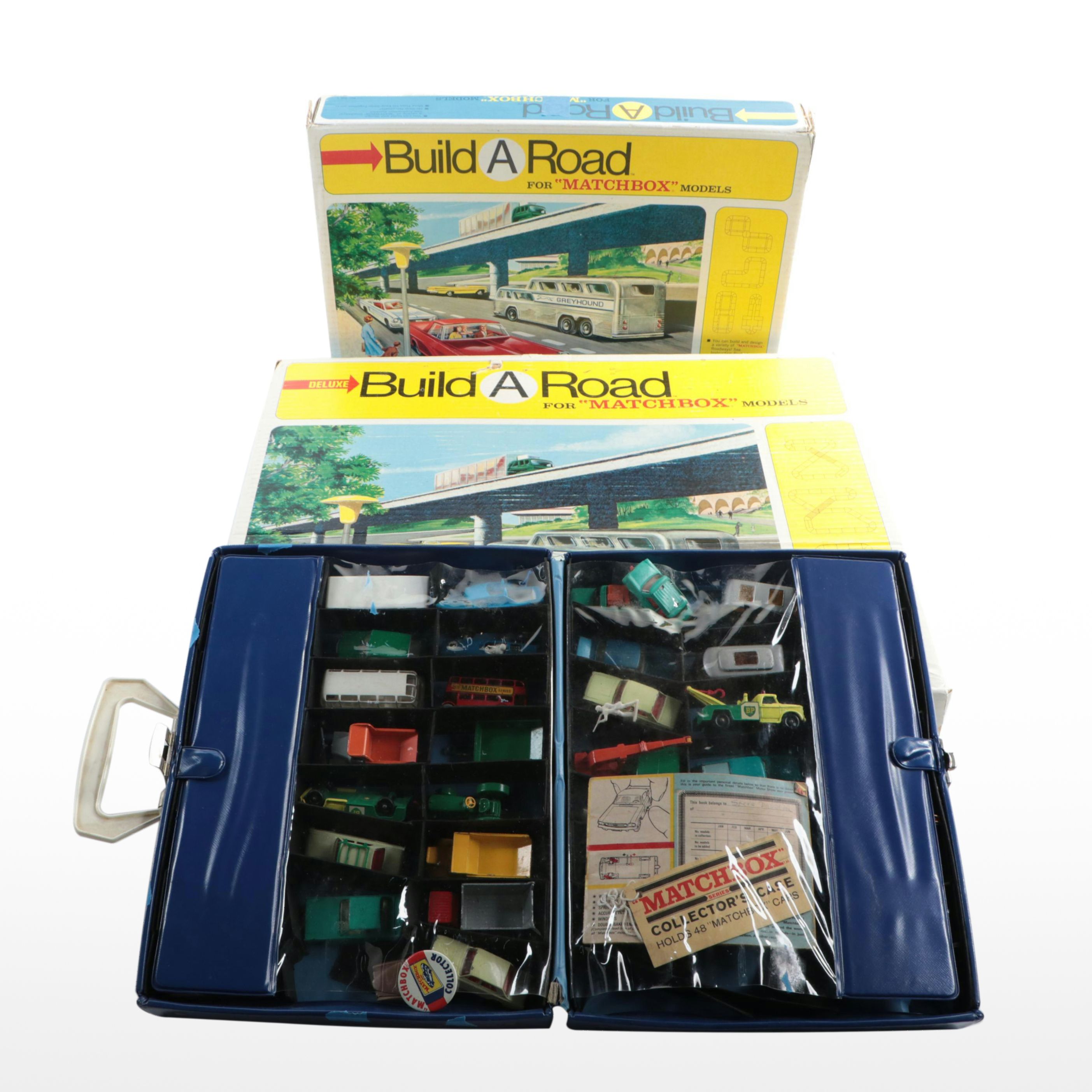 Matchbox "Dodge Wreck Truck" with More Toy Cars and "Build-A-Road" Sets