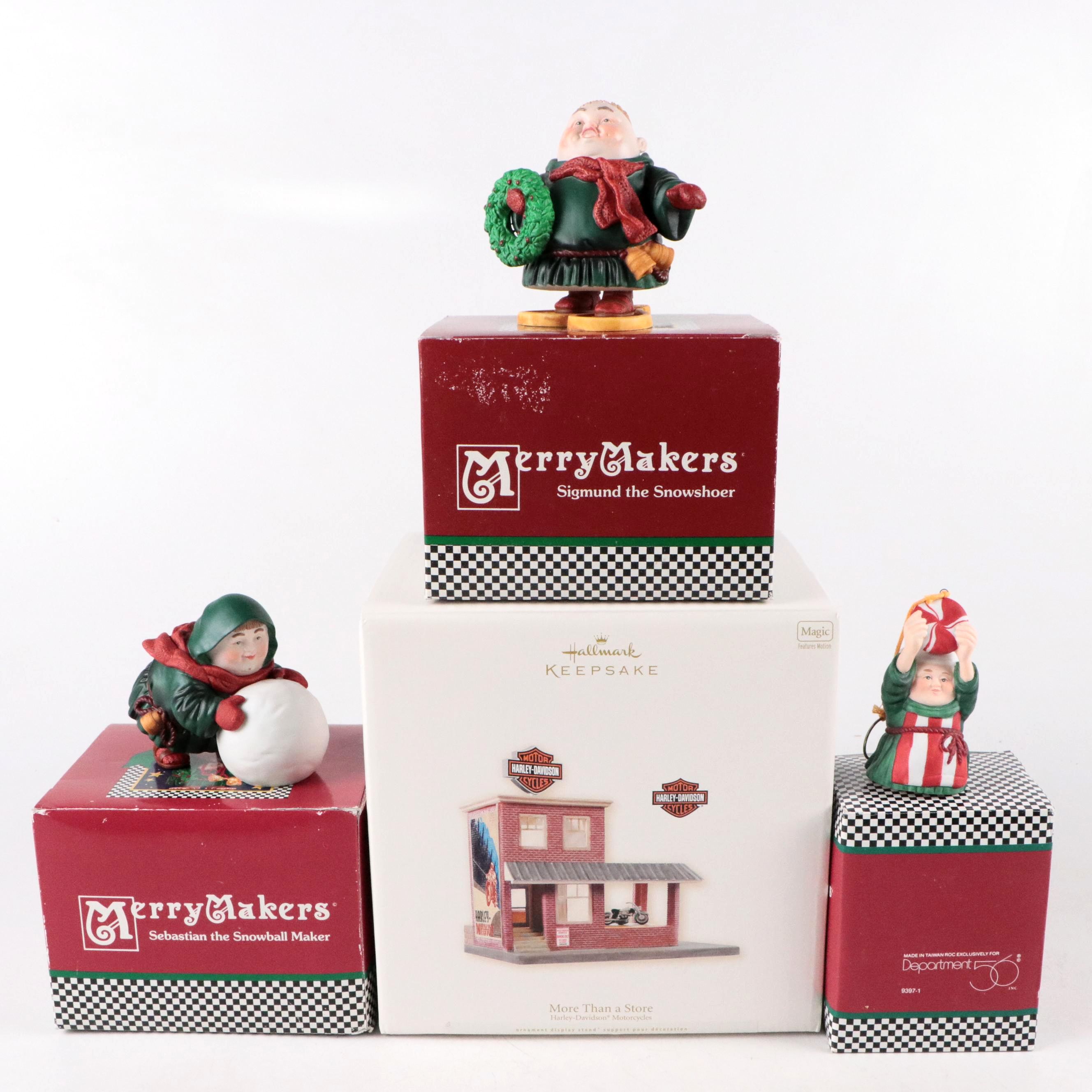 Department 56 "Sigmund the Snowshoer" and More Porcelain Christmas Decorations